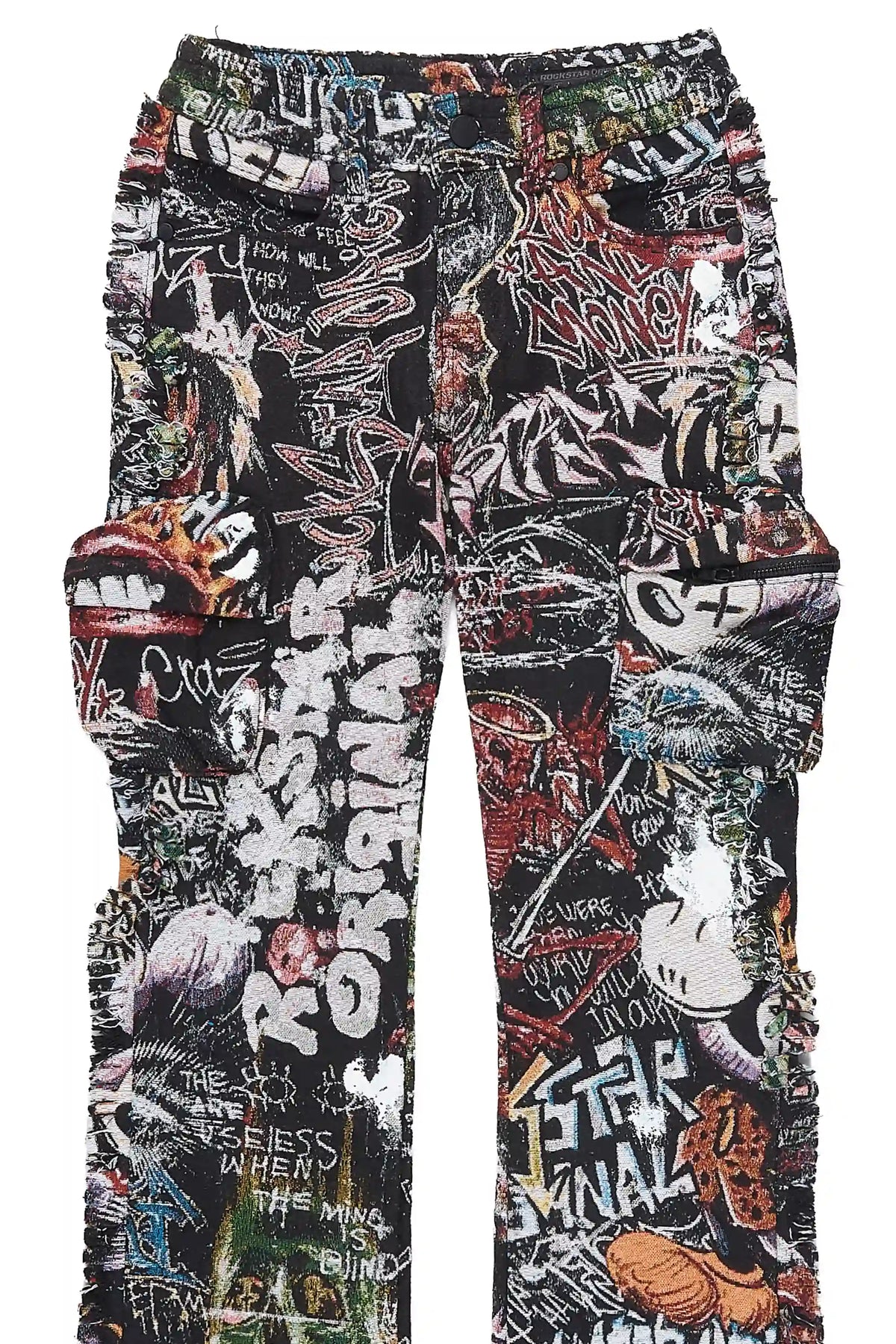 Boys Jari Multi Stacked Tapestry Flare Jean