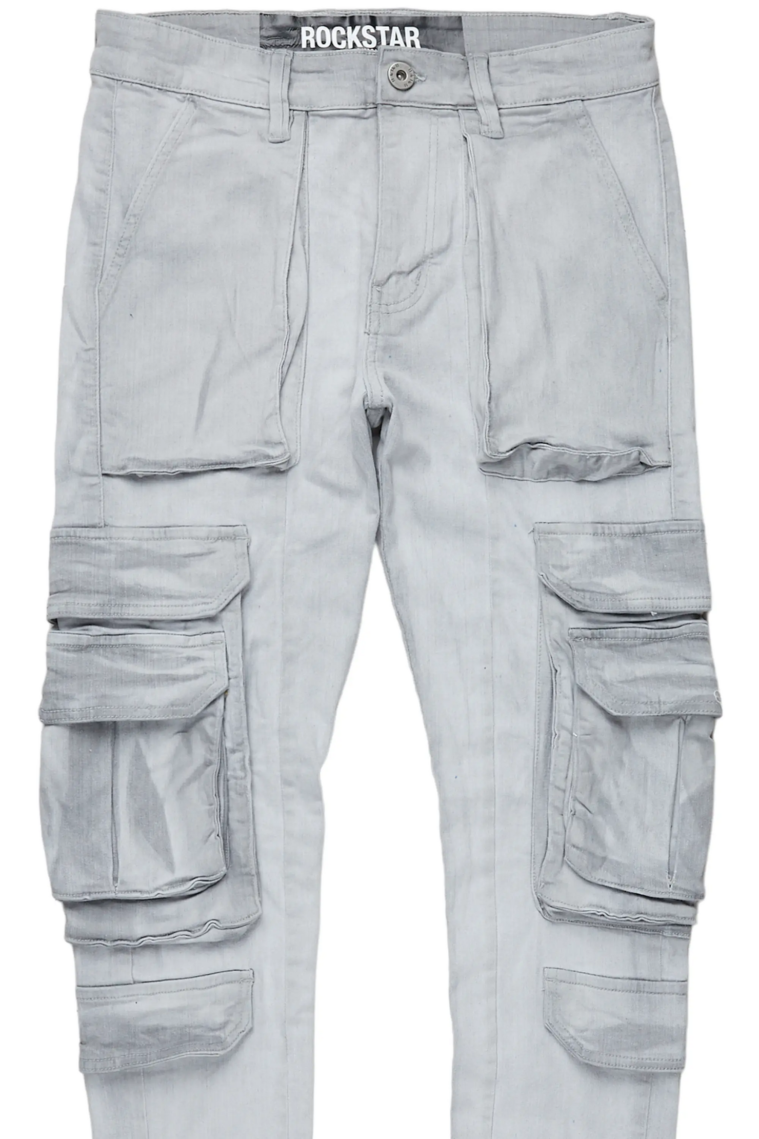 Iniko Grey Skinny Fit Cargo Jean