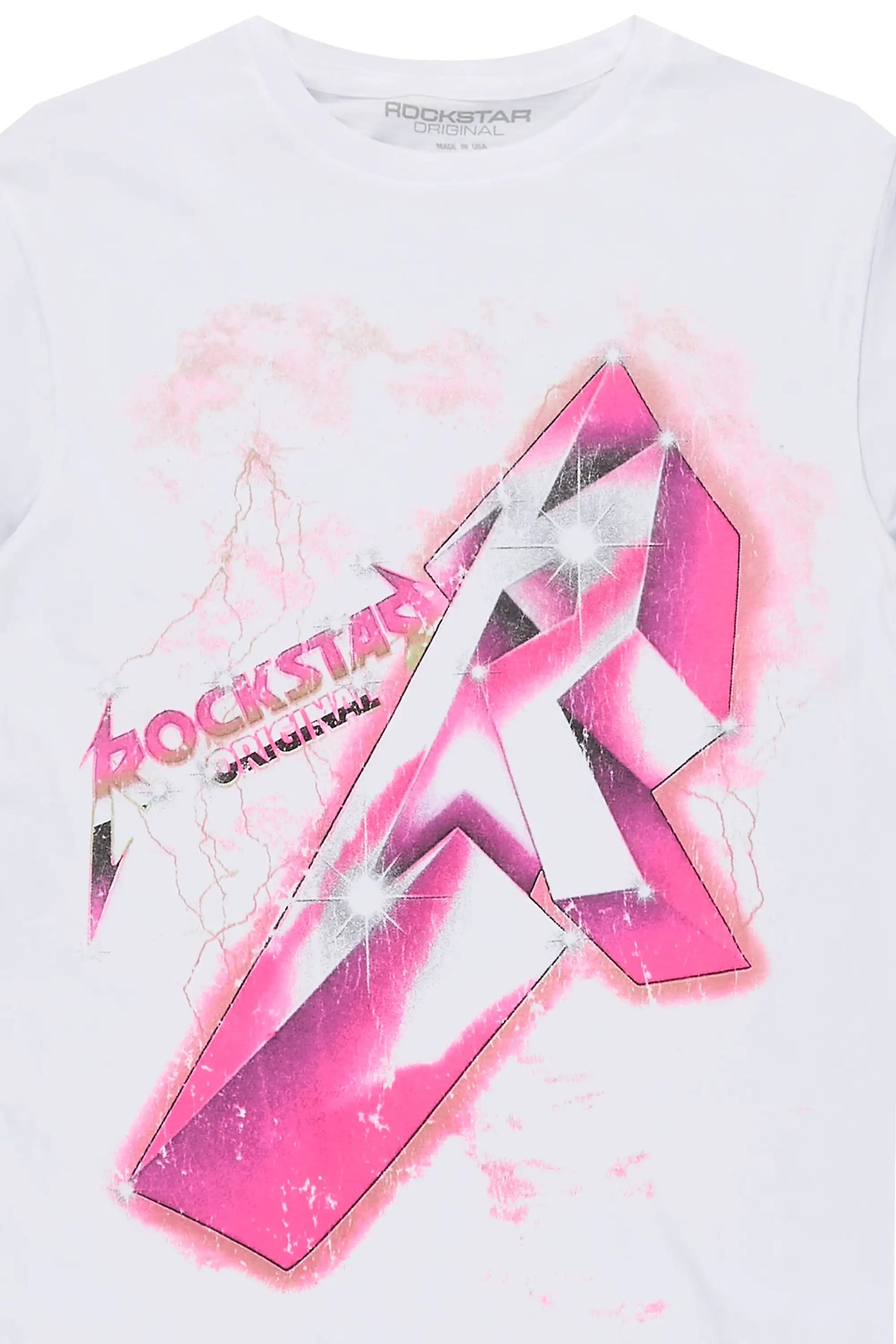Girls Vayla White/Purple Graphic T-Shirt