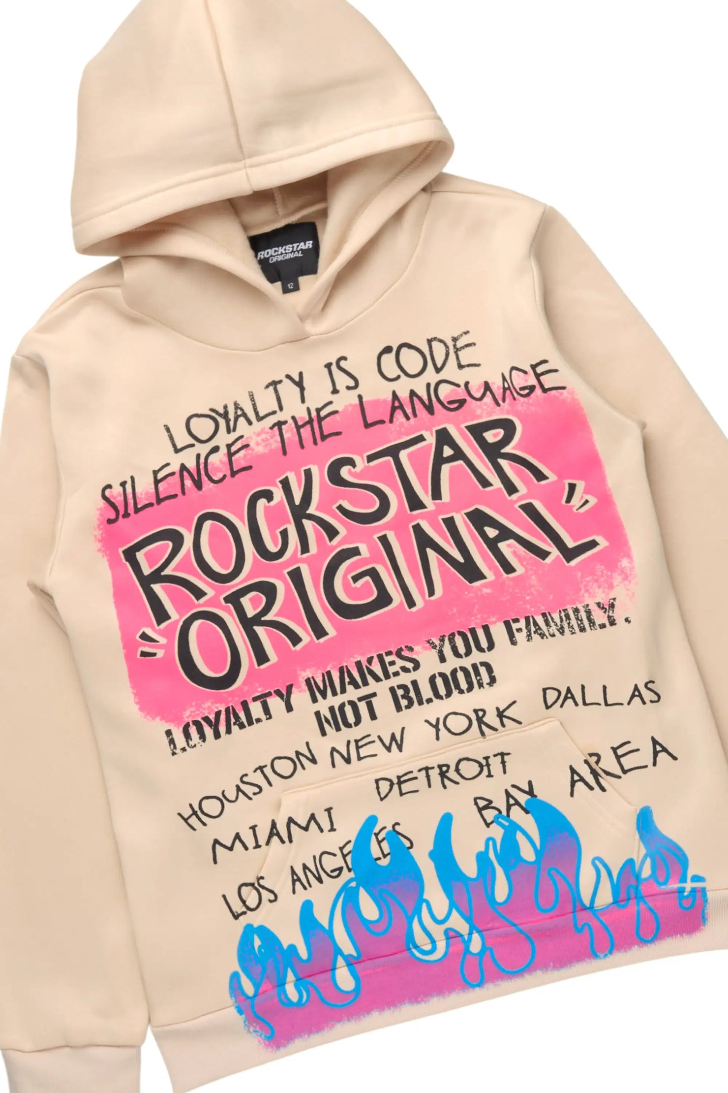 Girls Bridgette 2.0 Beige Hoodie/Stacked Flare Track Set