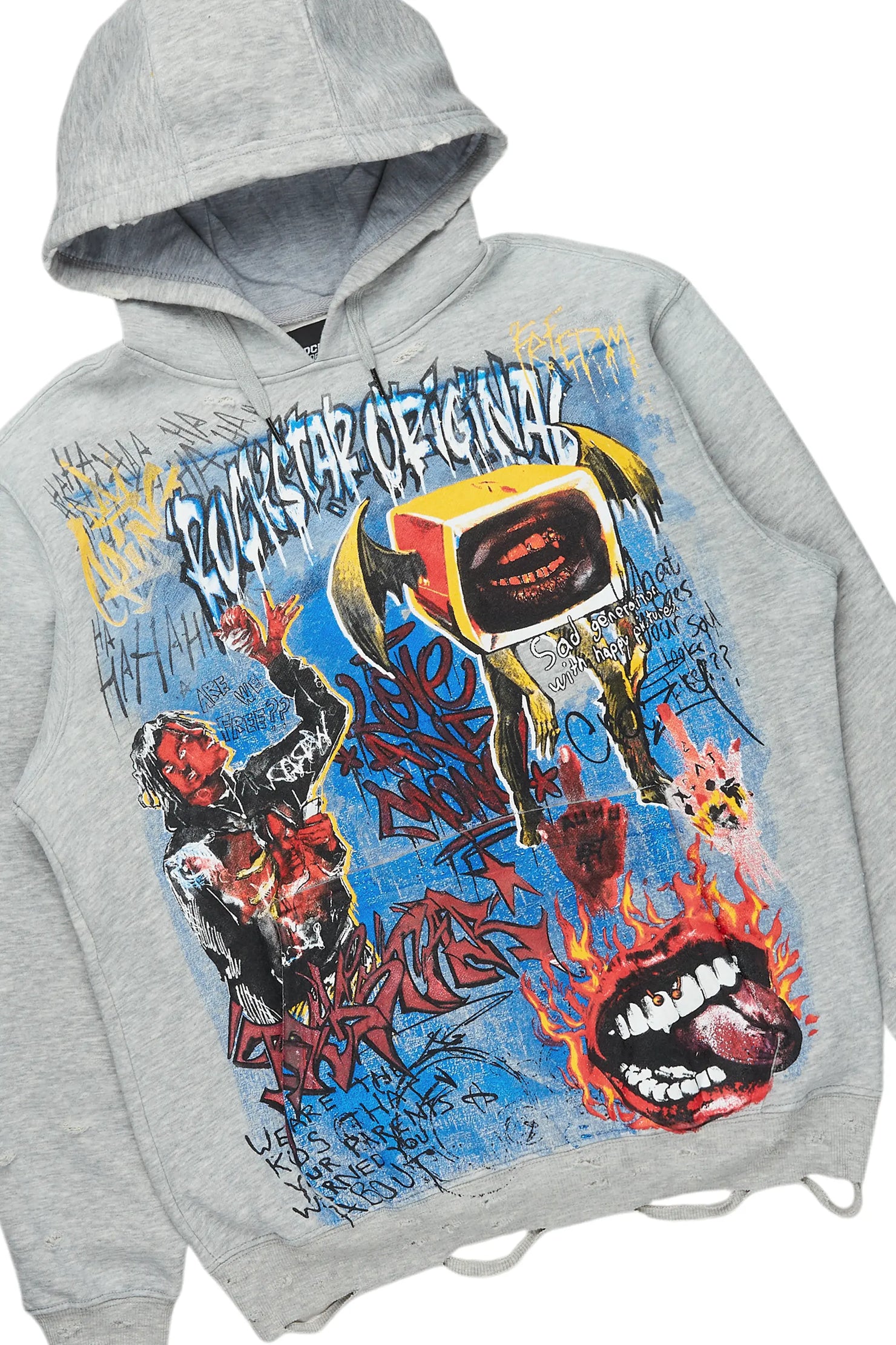 Yooz Hoodie Grey/Blue & Shake Slim Fit Jean Bundle