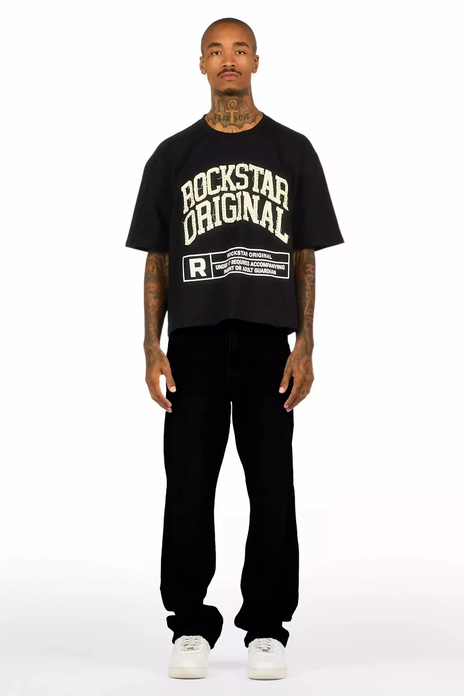 Basik Jet Black Baggy Jean