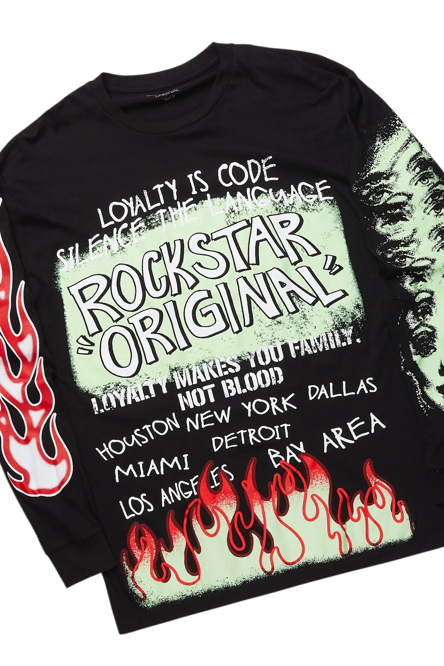 Beno Black Long Sleeve T-Shirt/Baggy Pant Set