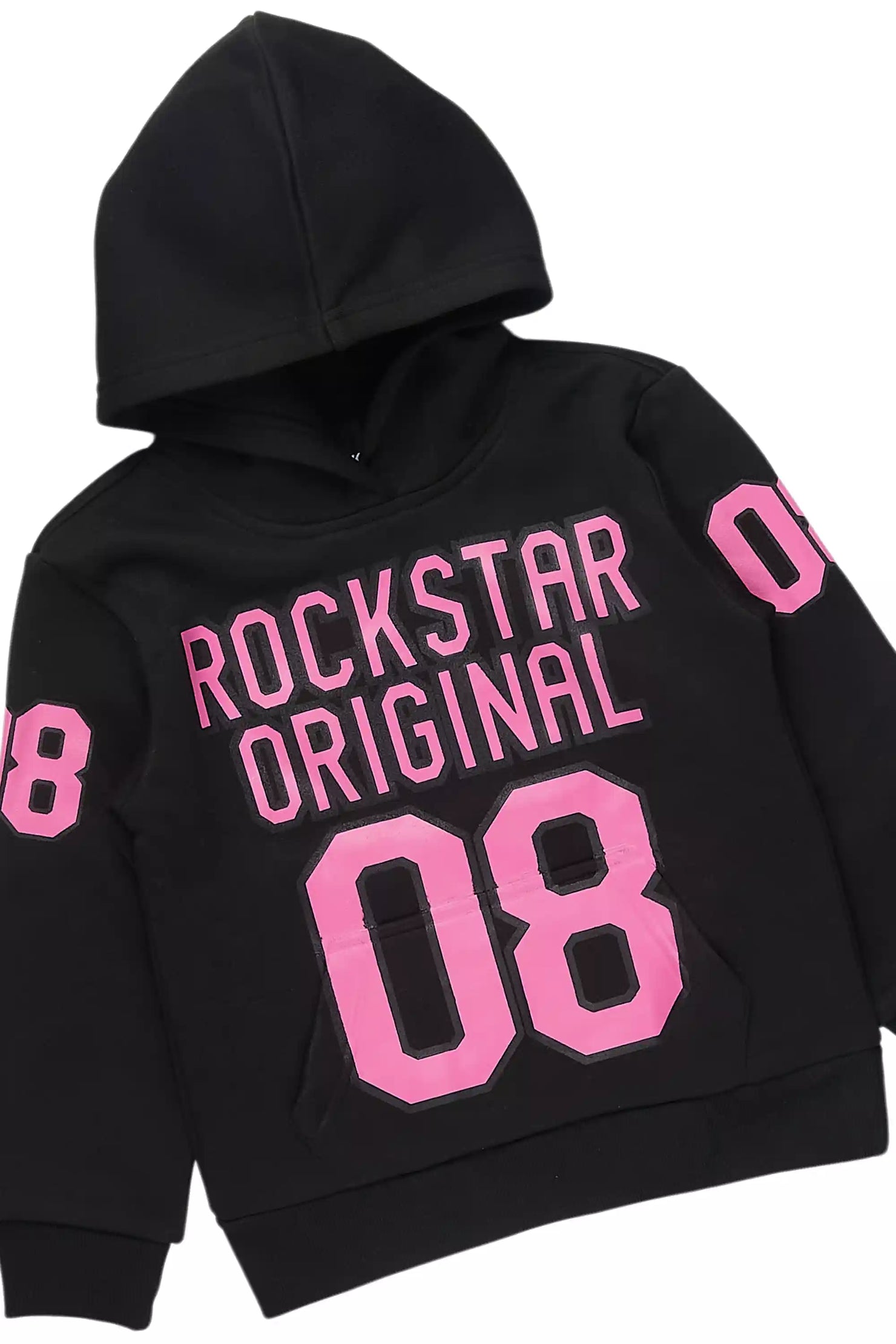 Girls Gaiea Black/Pink Jersey Stacked Track Set