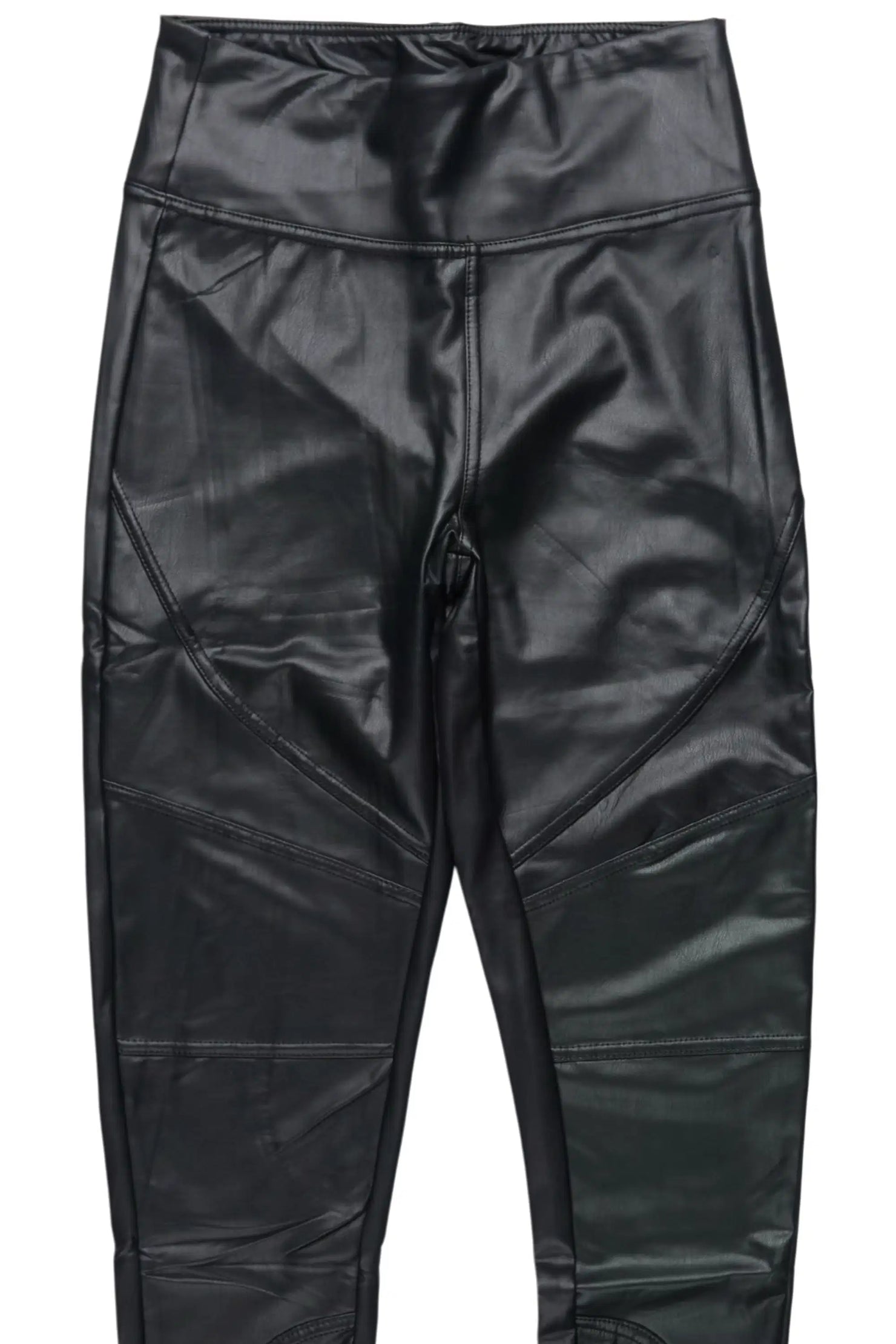 Tyia Black Faux Leather Legging