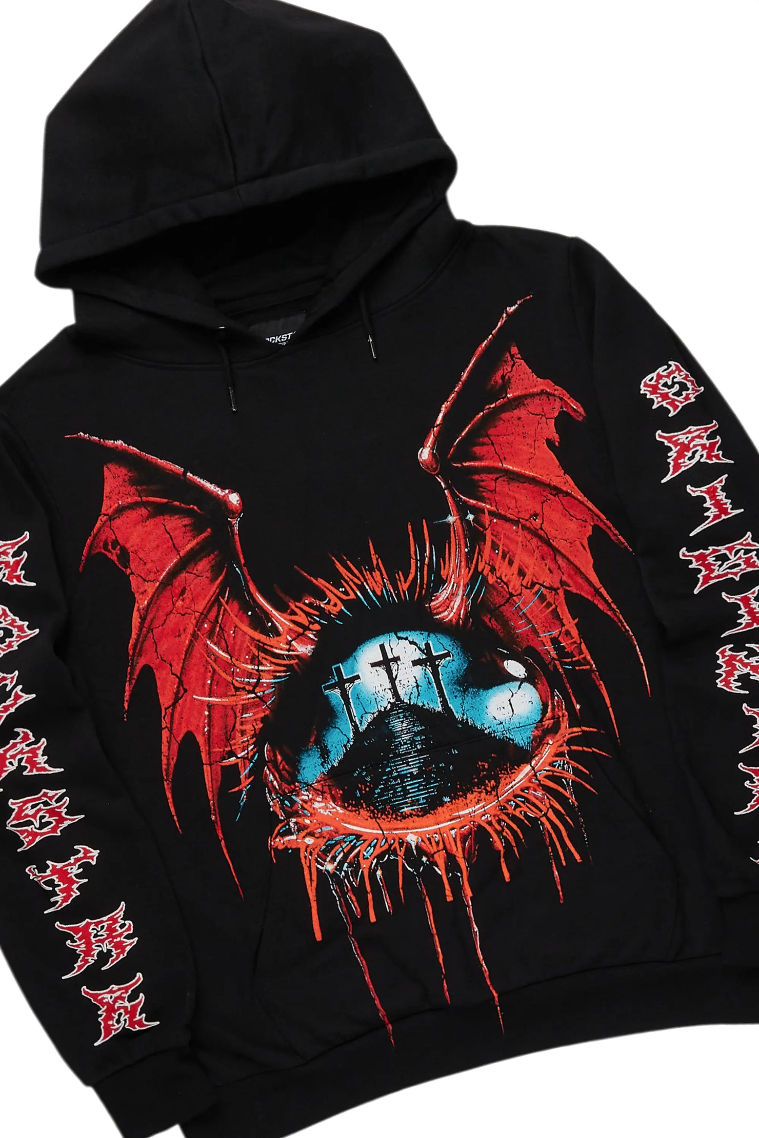 Darden Black/Red Hoodie/Baggy Track Pant Set