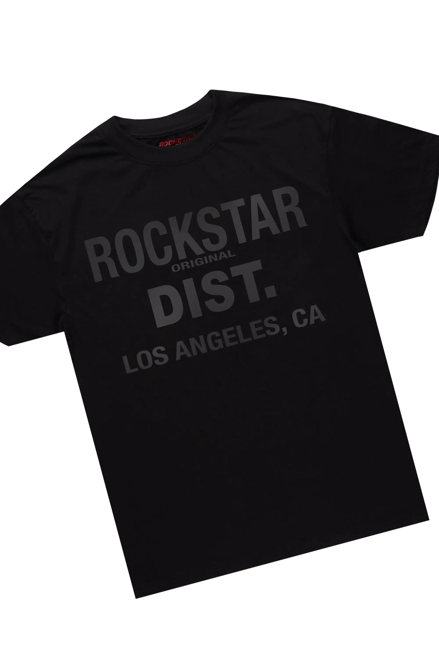 Lake Black/Black Oversized T-Shirt/Stacked Track Pant Set