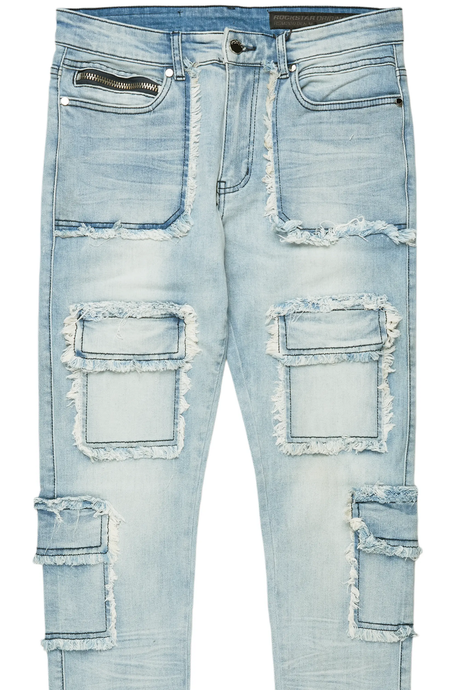 Tyrell Blue Skinny Fit Cargo Jean