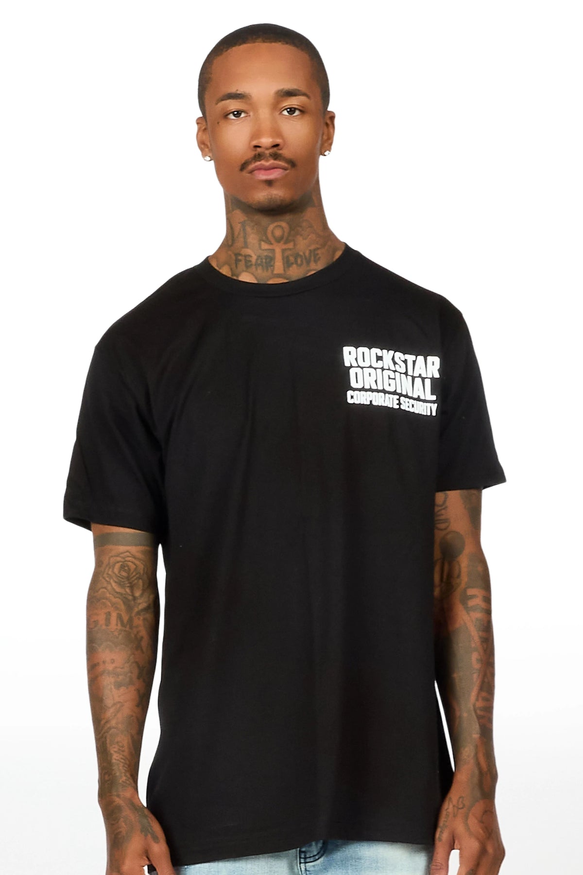 Security Black Oversized Graphic T-Shirt
