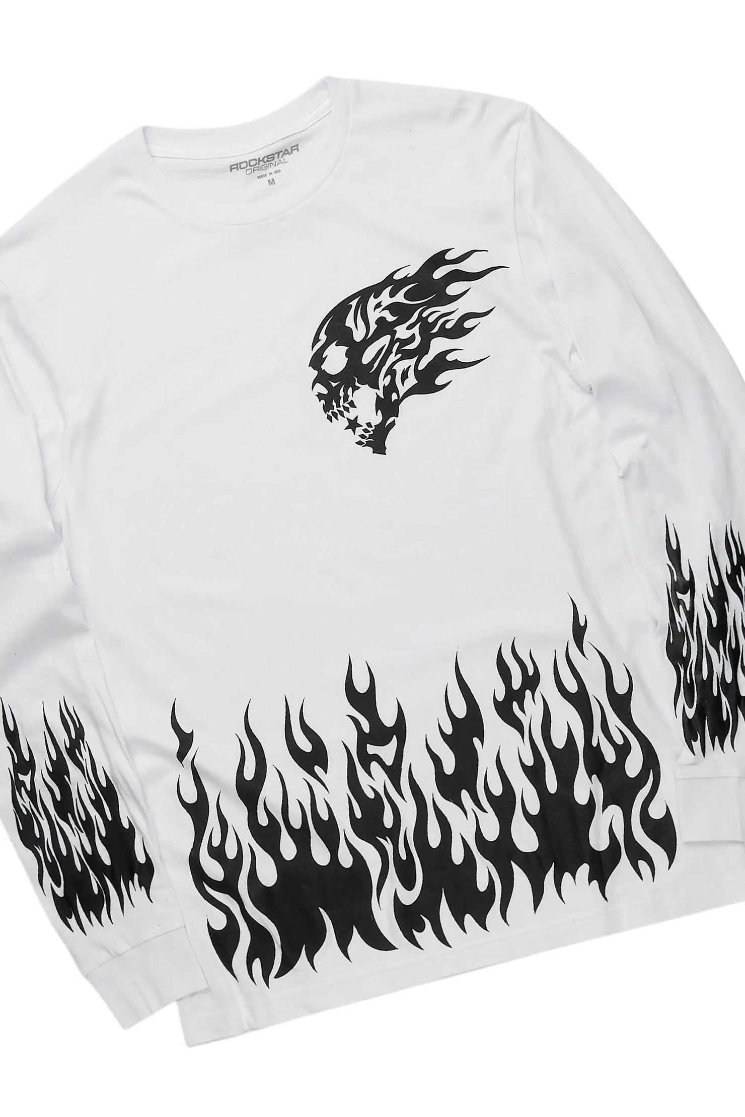 Bubble White/Grey Long Sleeve T-Shirt Short Set