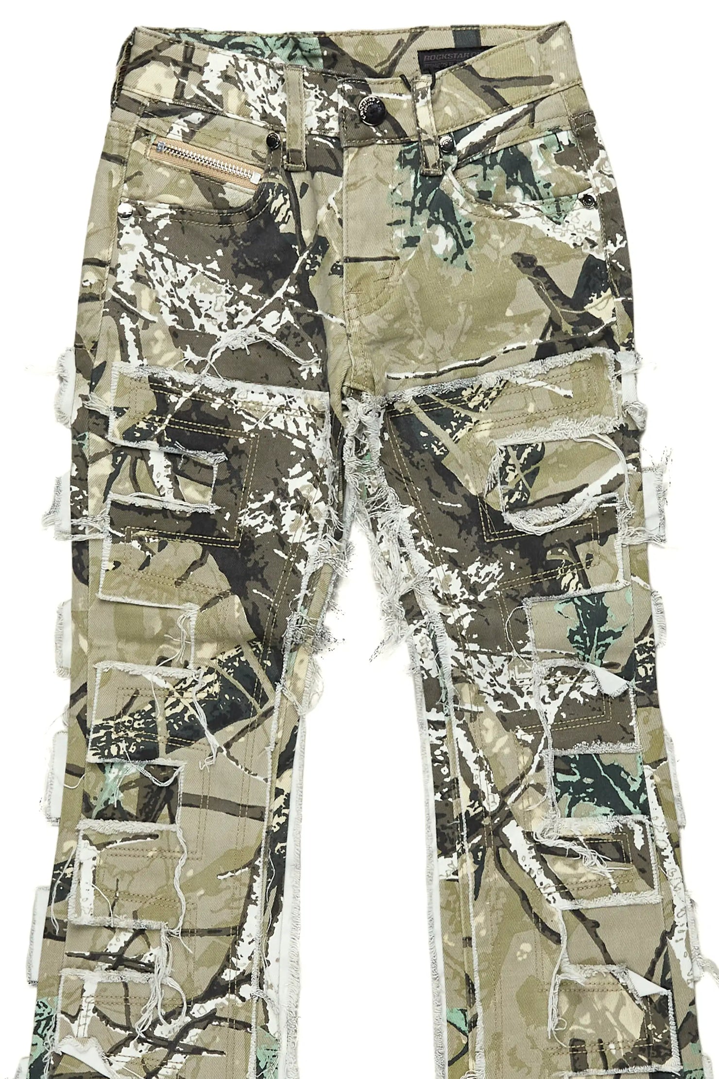 Boys Shake Tree Camo Stacked Flare Jean