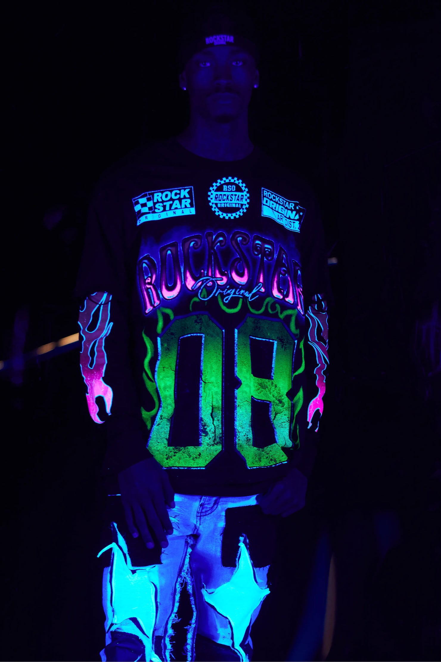 Quito Black Double Layer Graphic T-Shirt