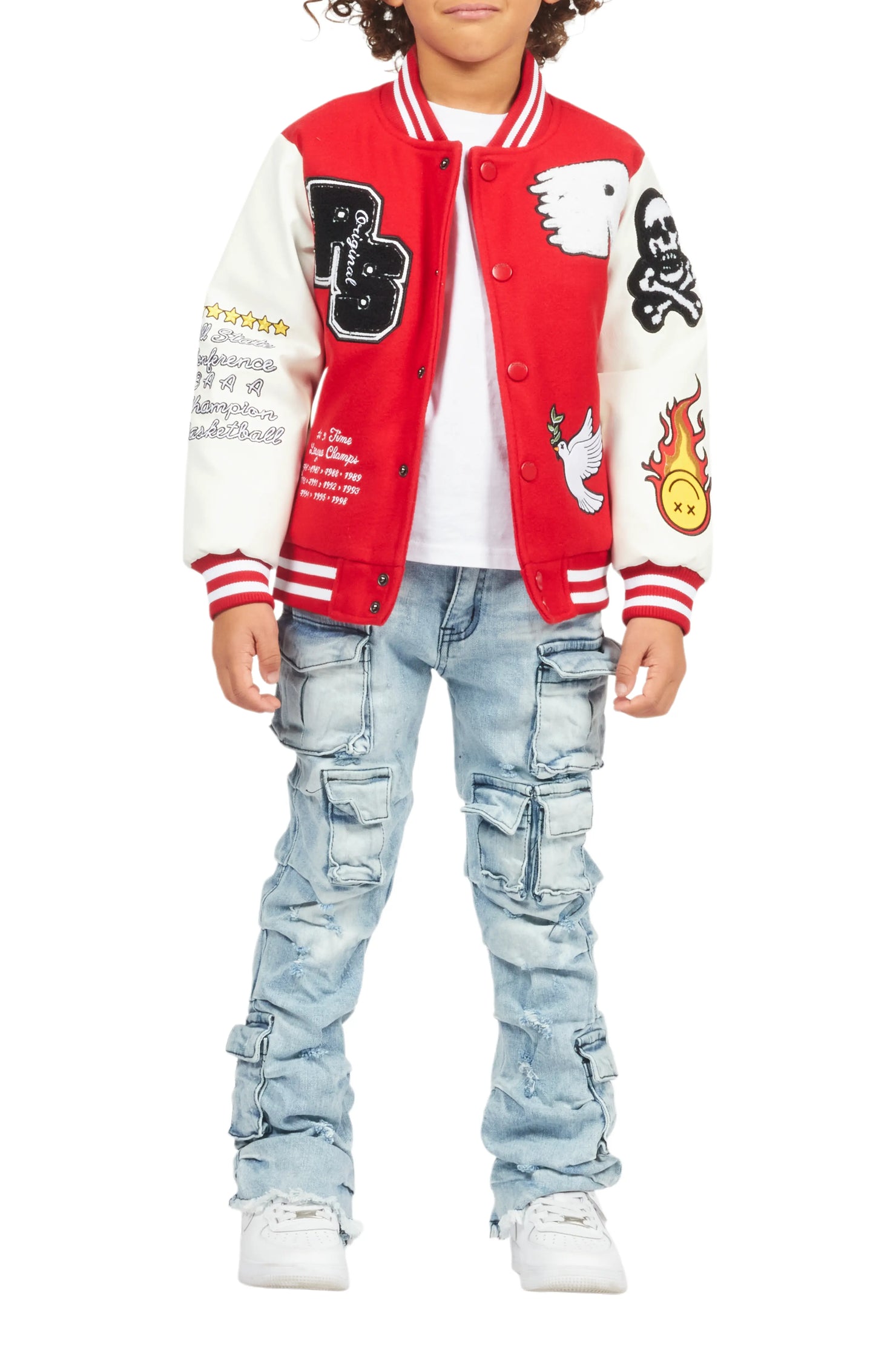 Boys Gentry Light Blue Stacked Flare Jean