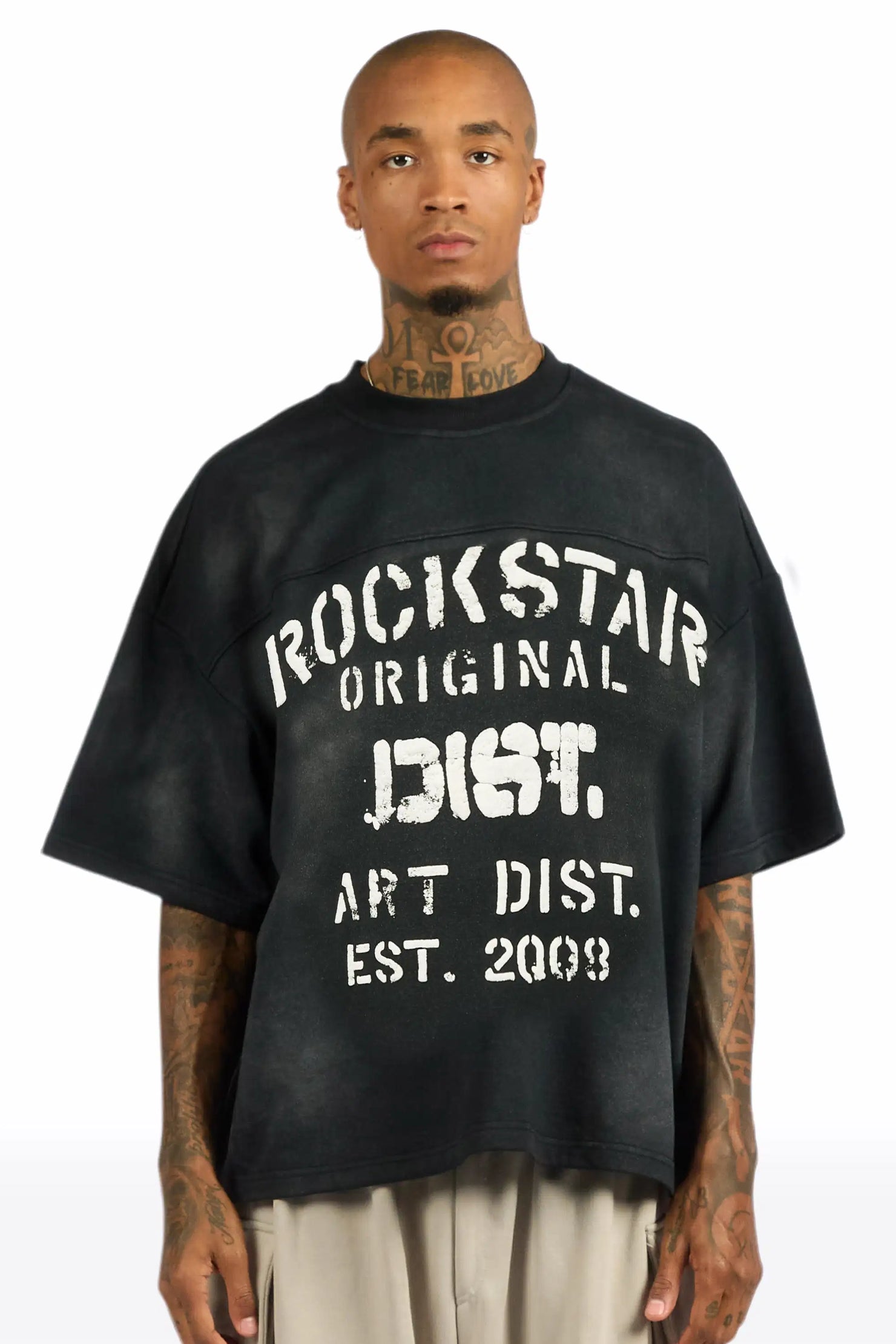 Quin Black French Terry T-Shirt