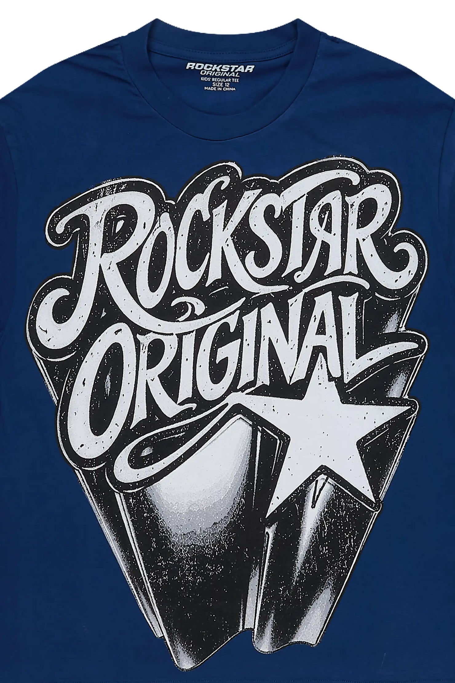 Boys Zayden 2.0 Navy Graphic T-Shirt