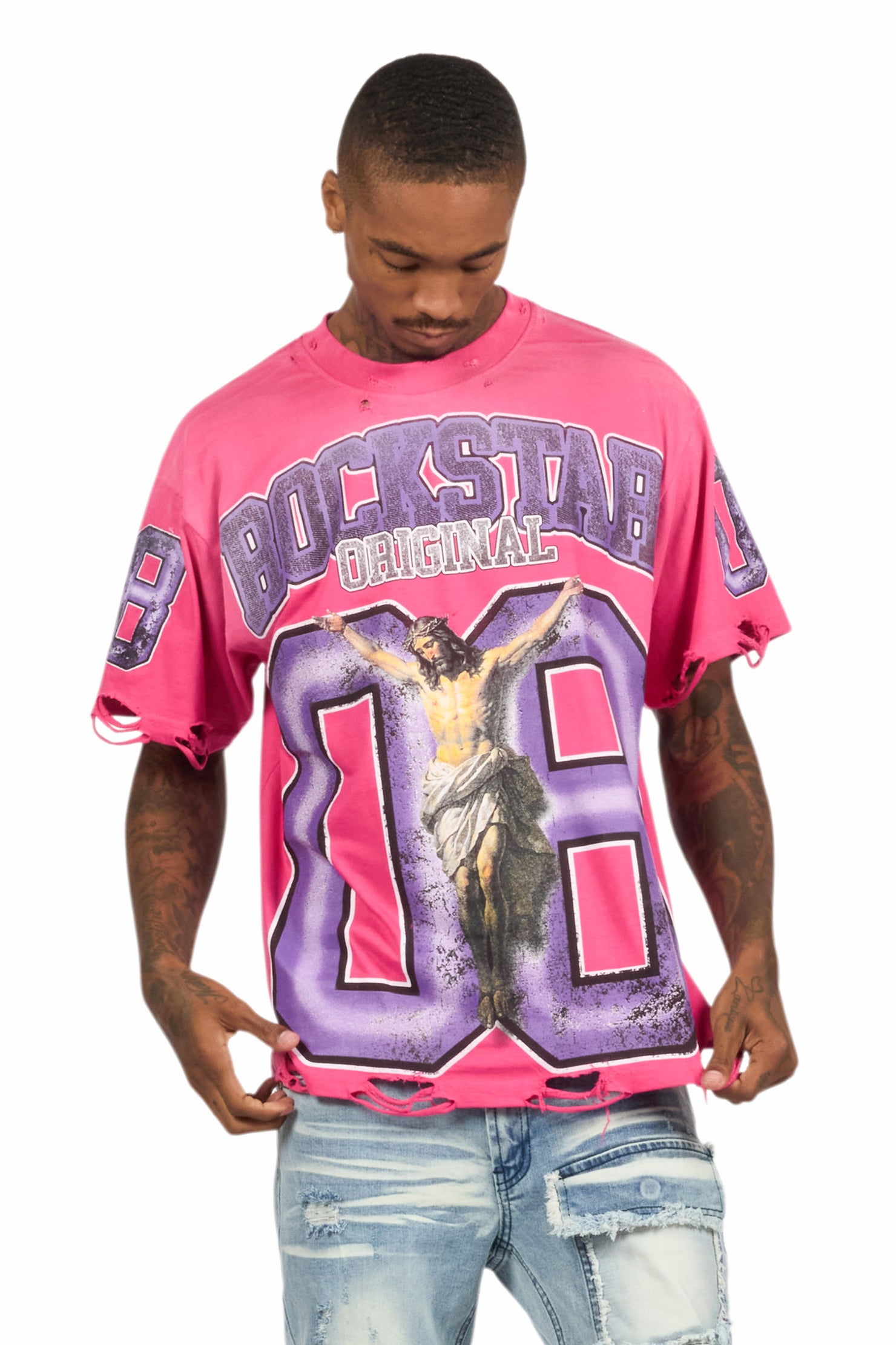 Fields Fuchsia Oversized Graphic T-Shirt