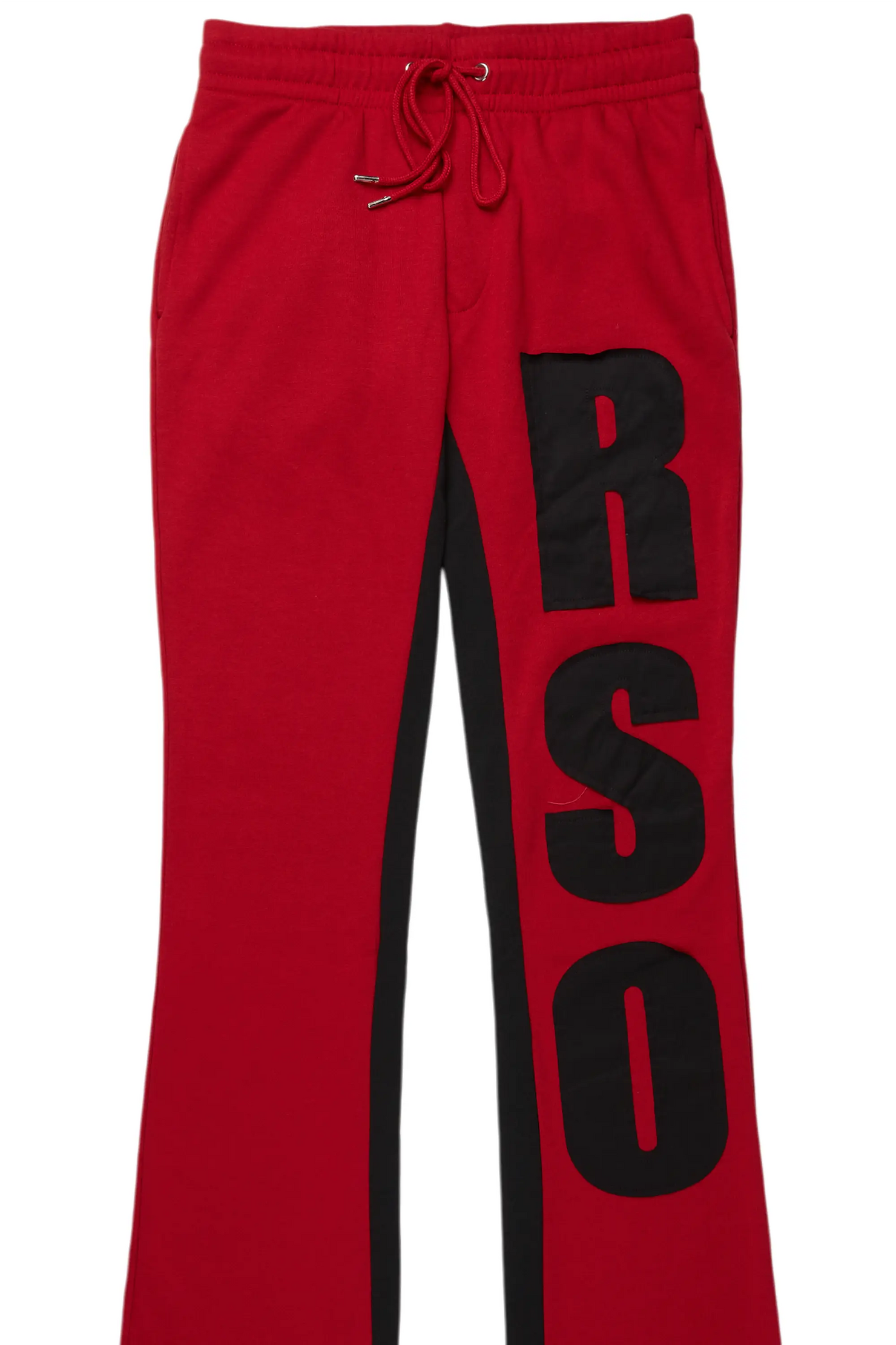 Uko Burgundy Stacked Baggy Track Pant