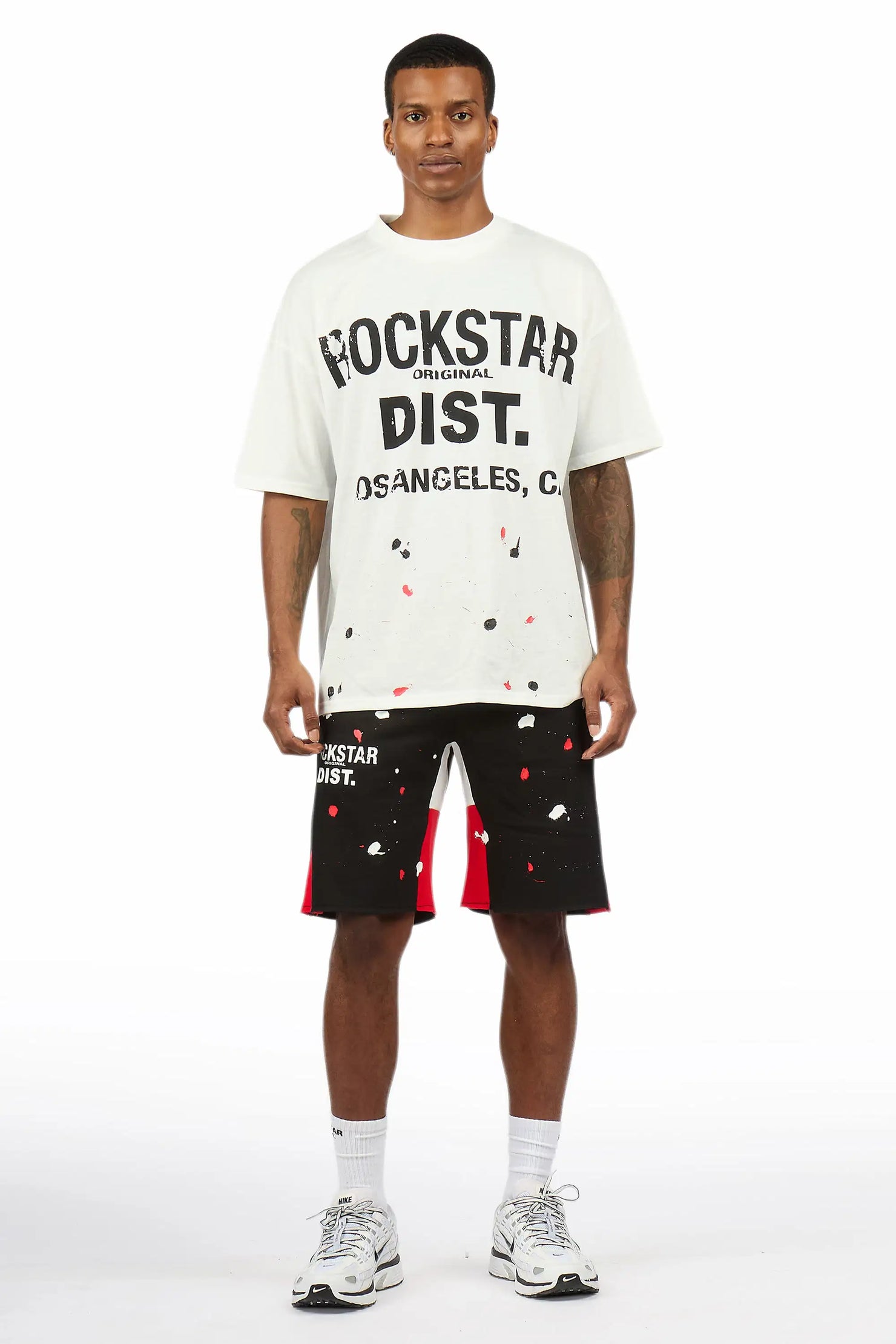 Scottie White/Black Painter T-Shirt/Short Set