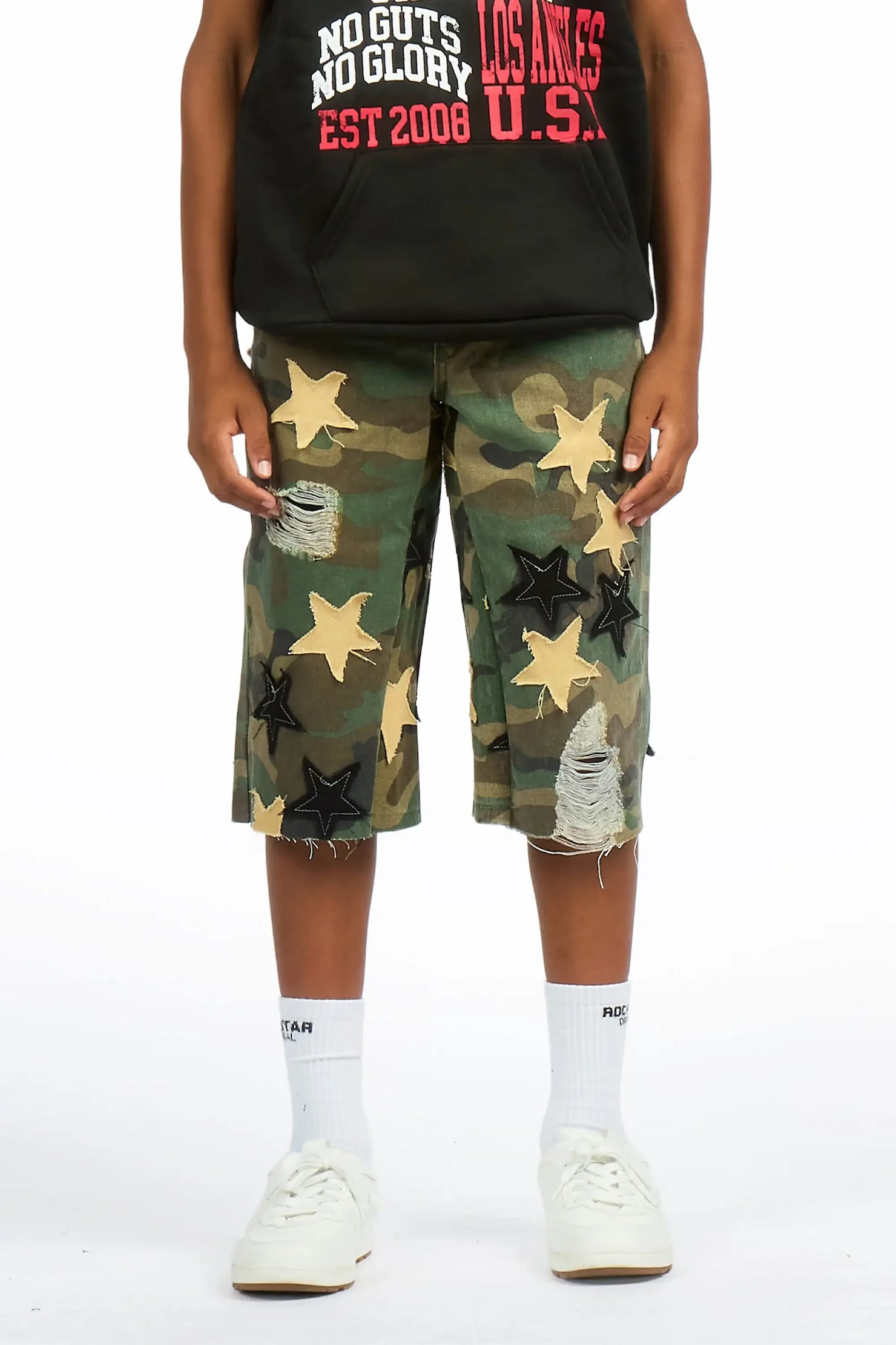 Boys Starlane Camo Denim Jort