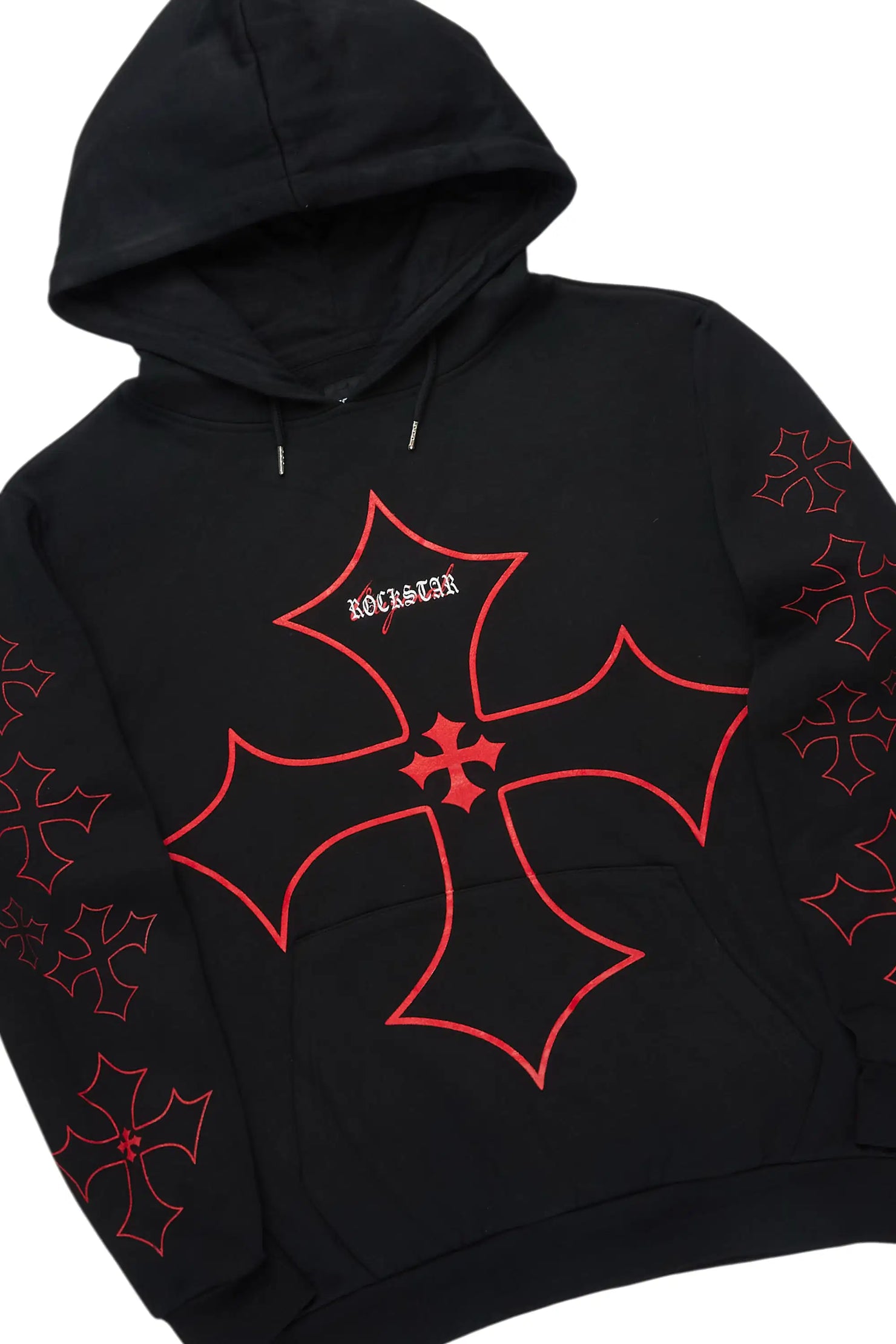 Sargo Black/Red Hoodie/Stacked Flare Track Set