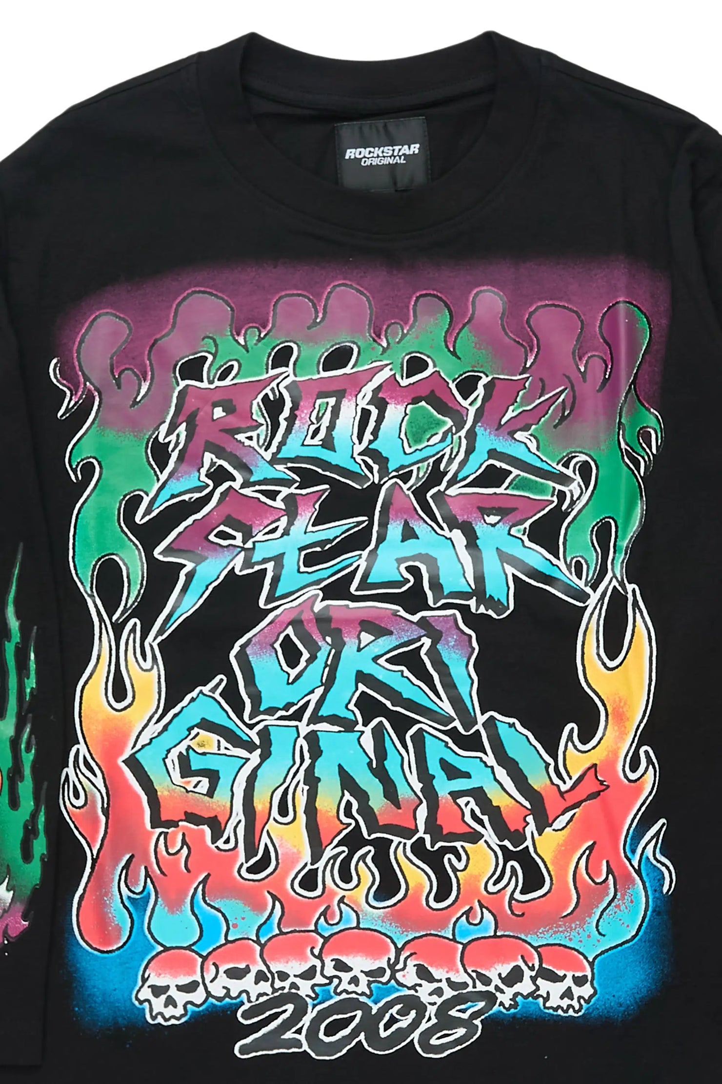 Boys Ebbe Black Long Sleeve Graphic T-Shirt