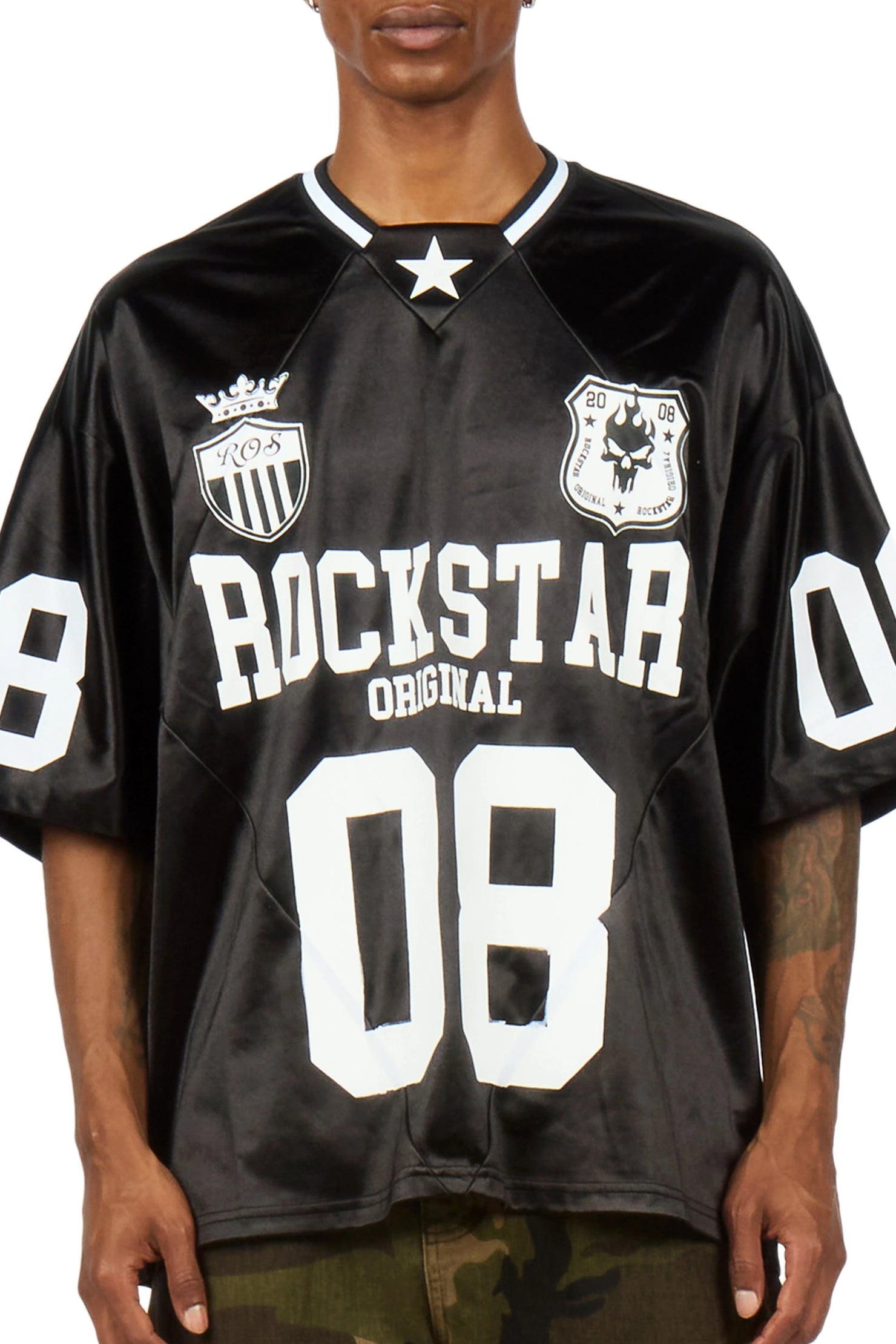 Lucido Black World Soccer Inspired Graphic Jersey