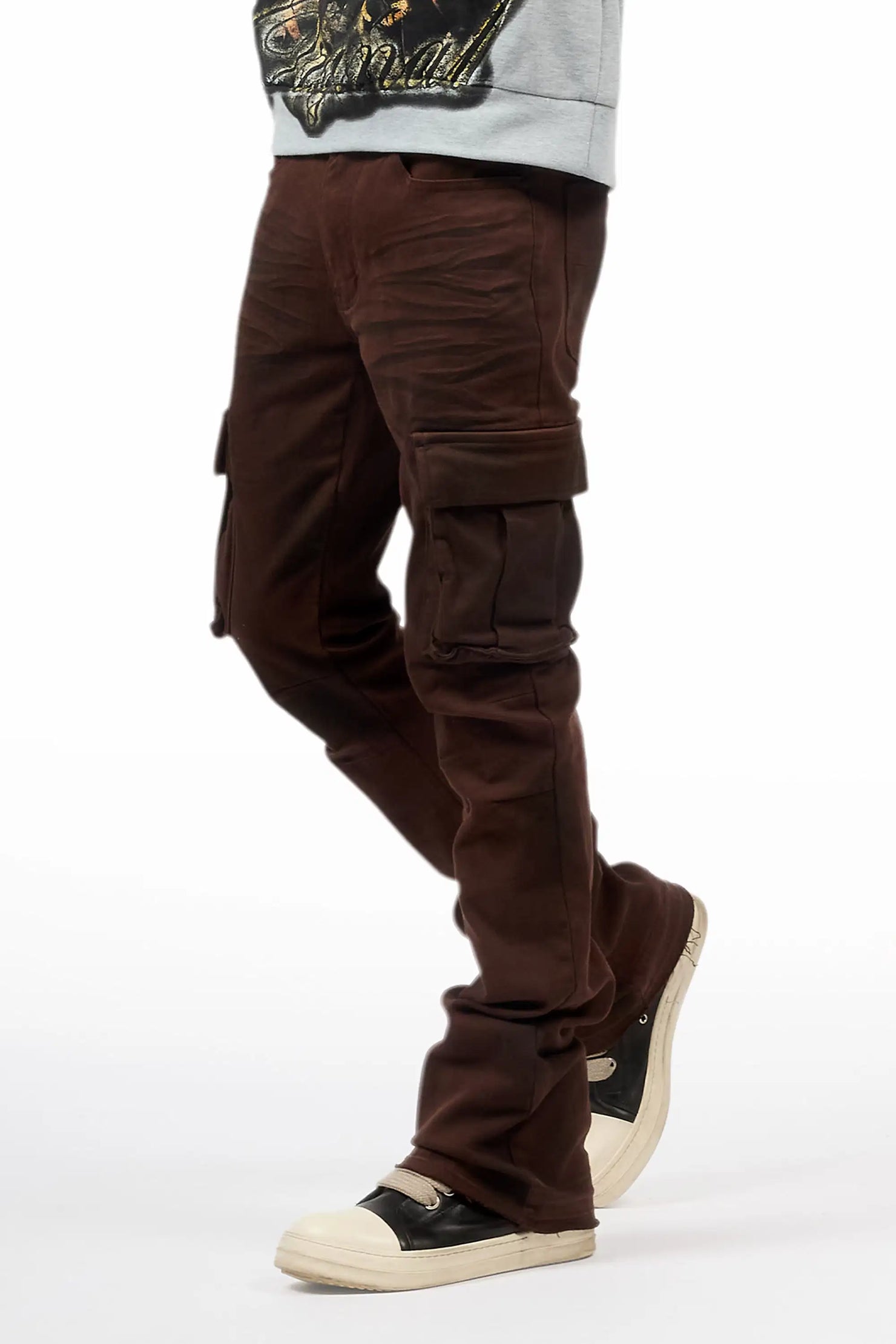 Cruz Dark Brown Stacked Fit Jean