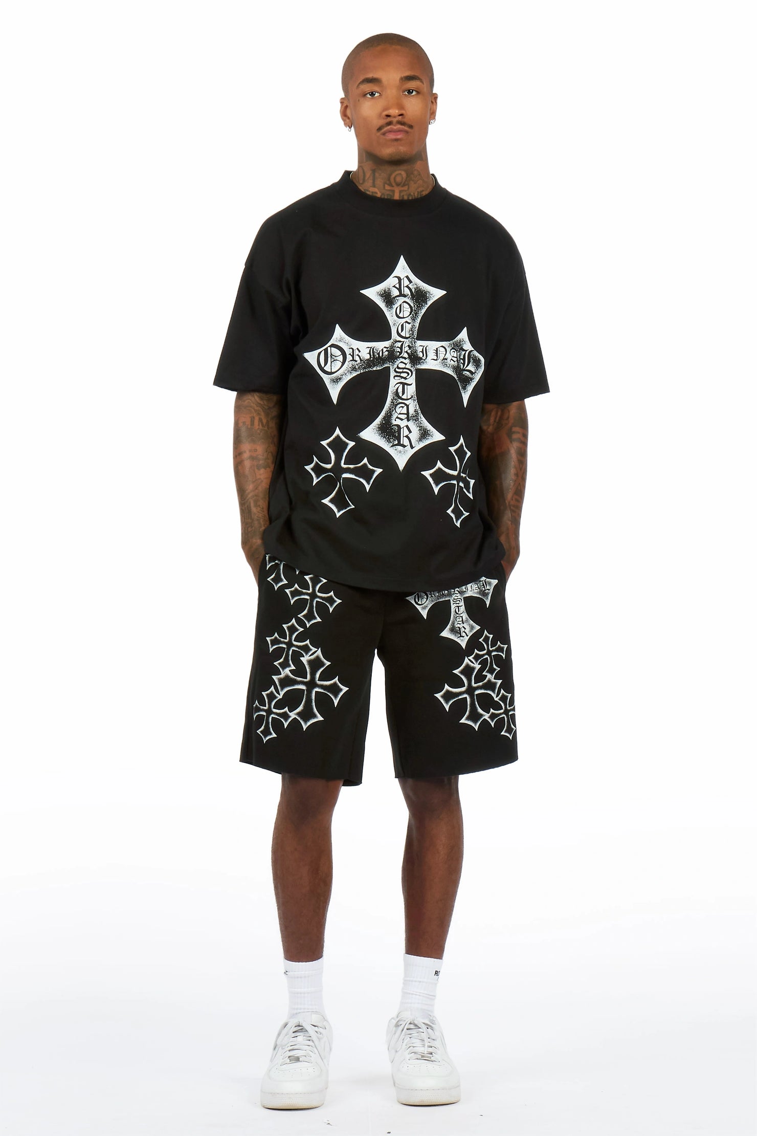 Marizon Black T-Shirt/Short Set