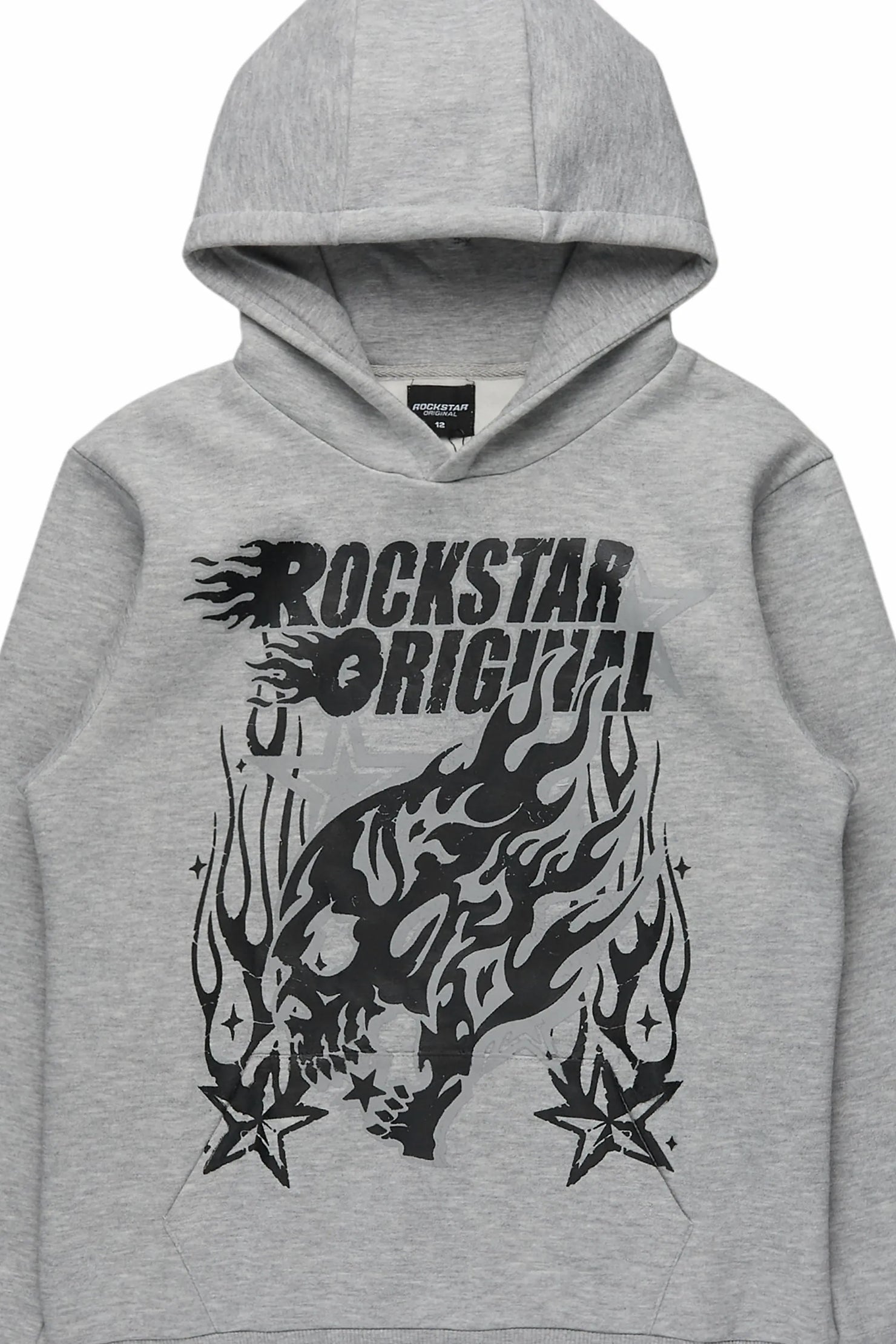 Boys Smitty Grey/Black Graphic Hoodie