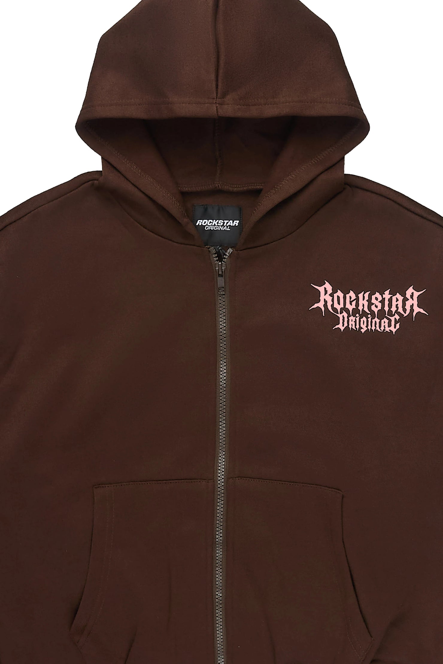 Girls Twinkle 2.0 Cocoa/Pink Zip Up Hoodie