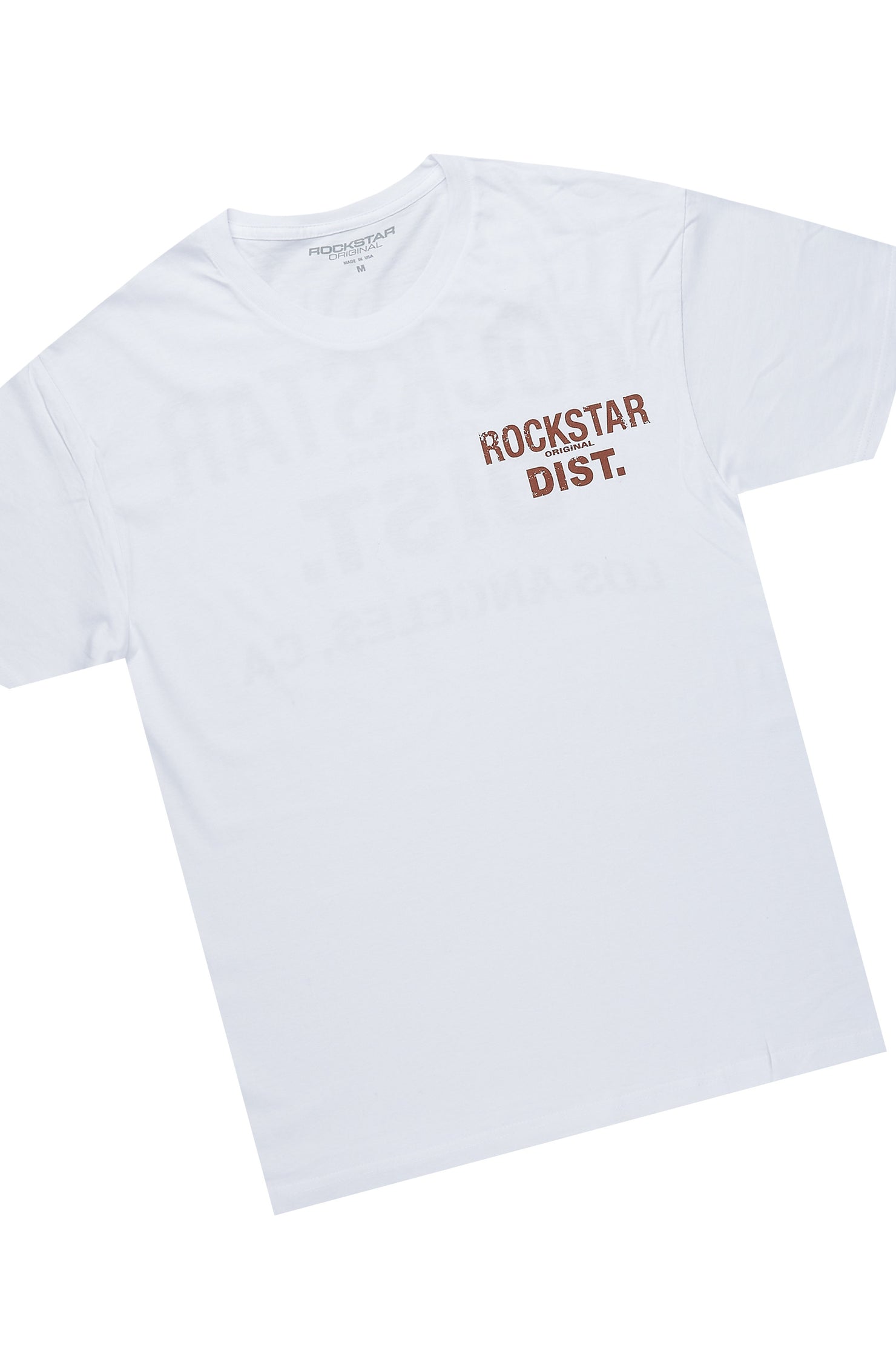 Lake White/Brown T-Shirt/Stacked Baggy Track Pant Set