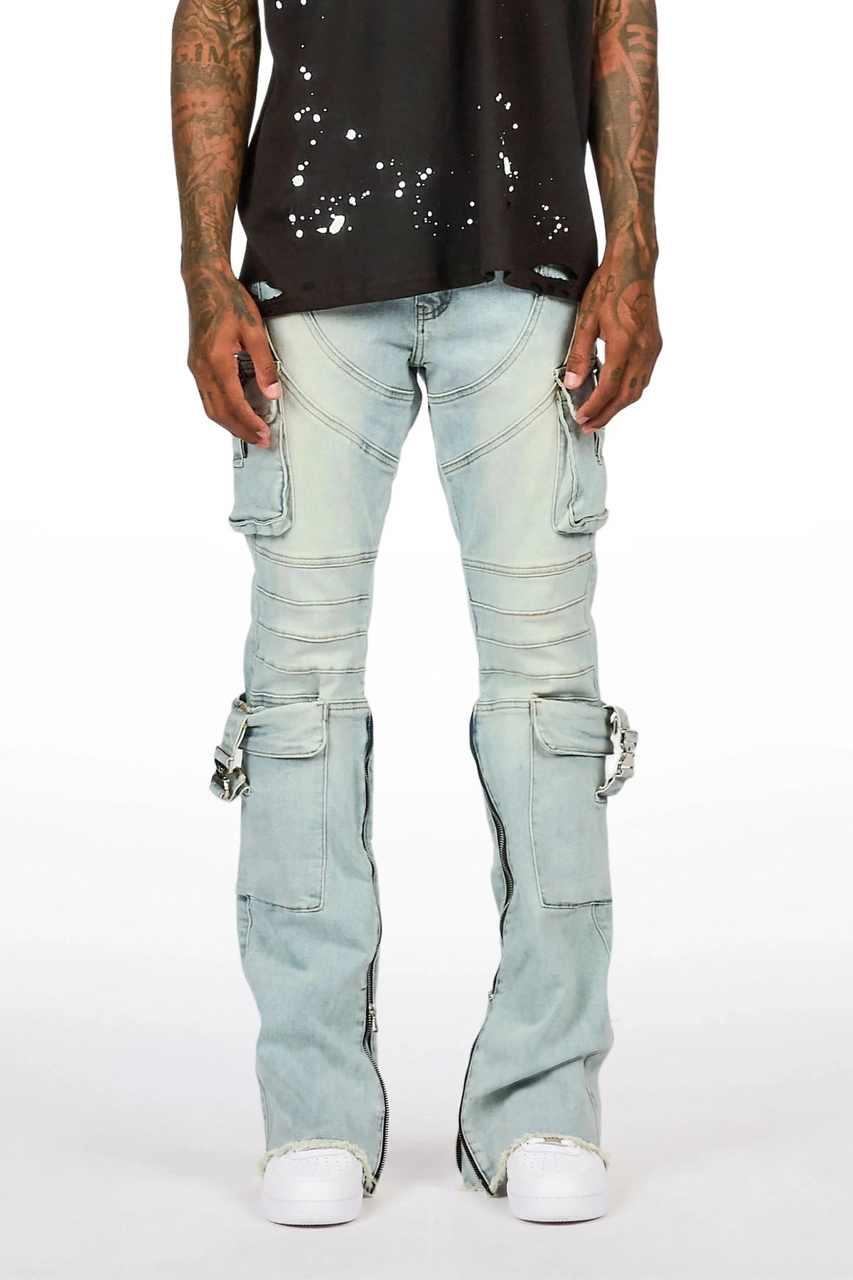 Hughes Blue Stacked Fit Jean
