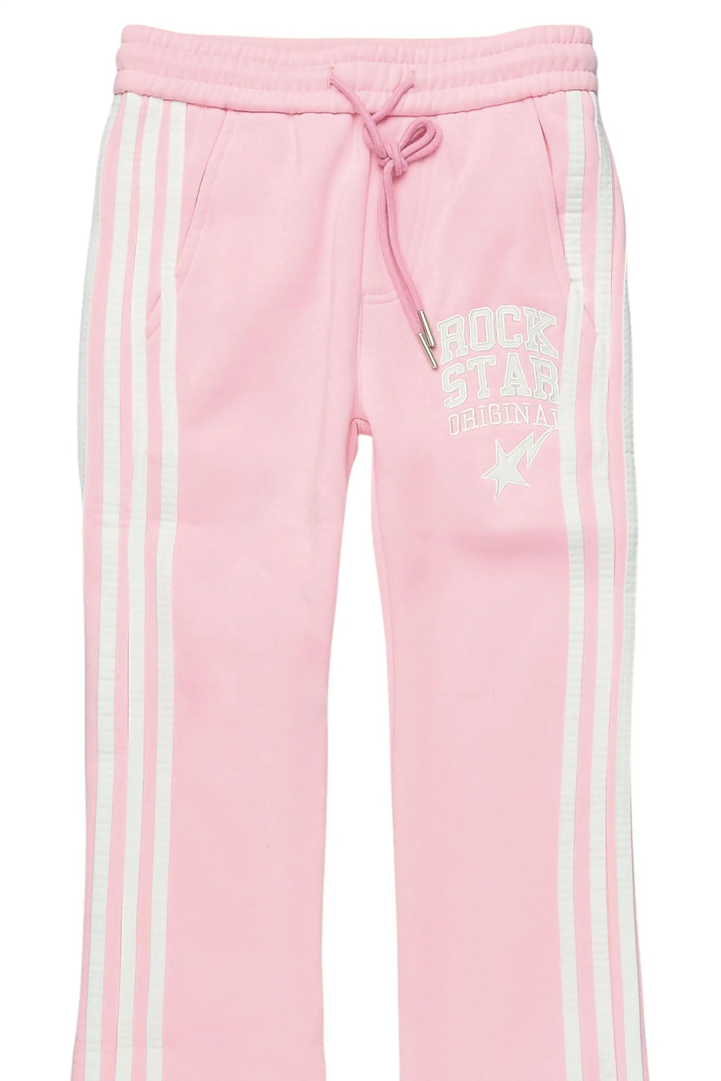 Girls Gerrit Pink Stacked Baggy Track Pant