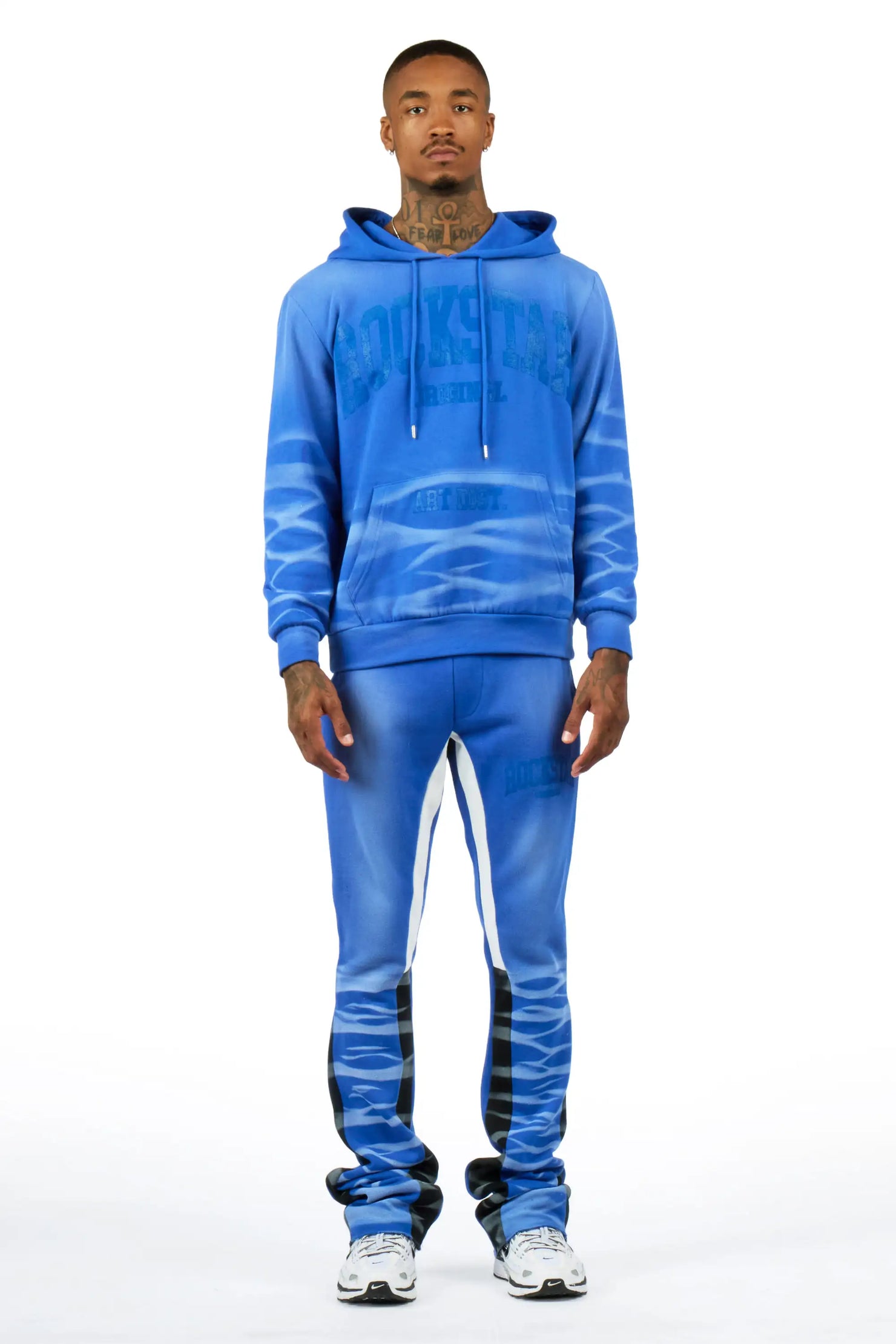 Nelly 2.0 Royal Blue Hoodie/Stacked Flare Track Set