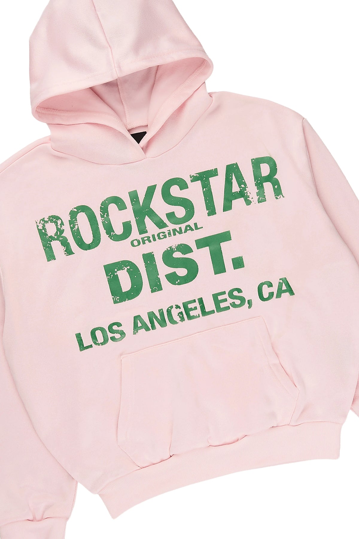 Girls Dalasia Light Pink/Green Hoodie/Stacked Flare Track Set