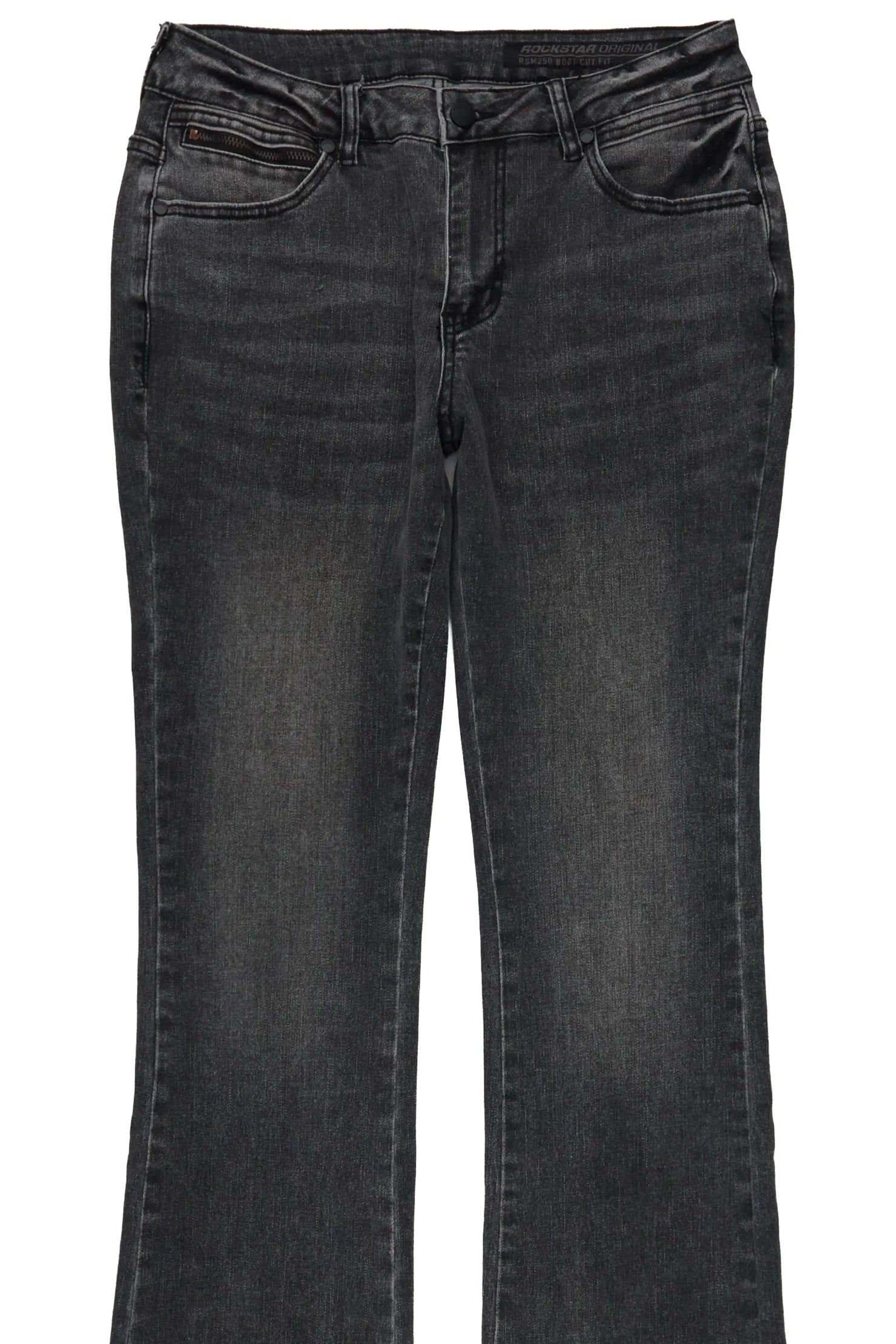 Tiriea Grey Wash Low Rise Stretch Bootcut Jean
