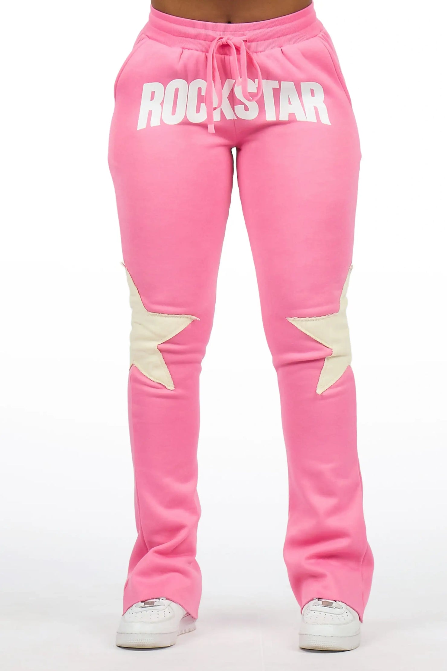 Shanelle Pink Patched Stacked Track Pant