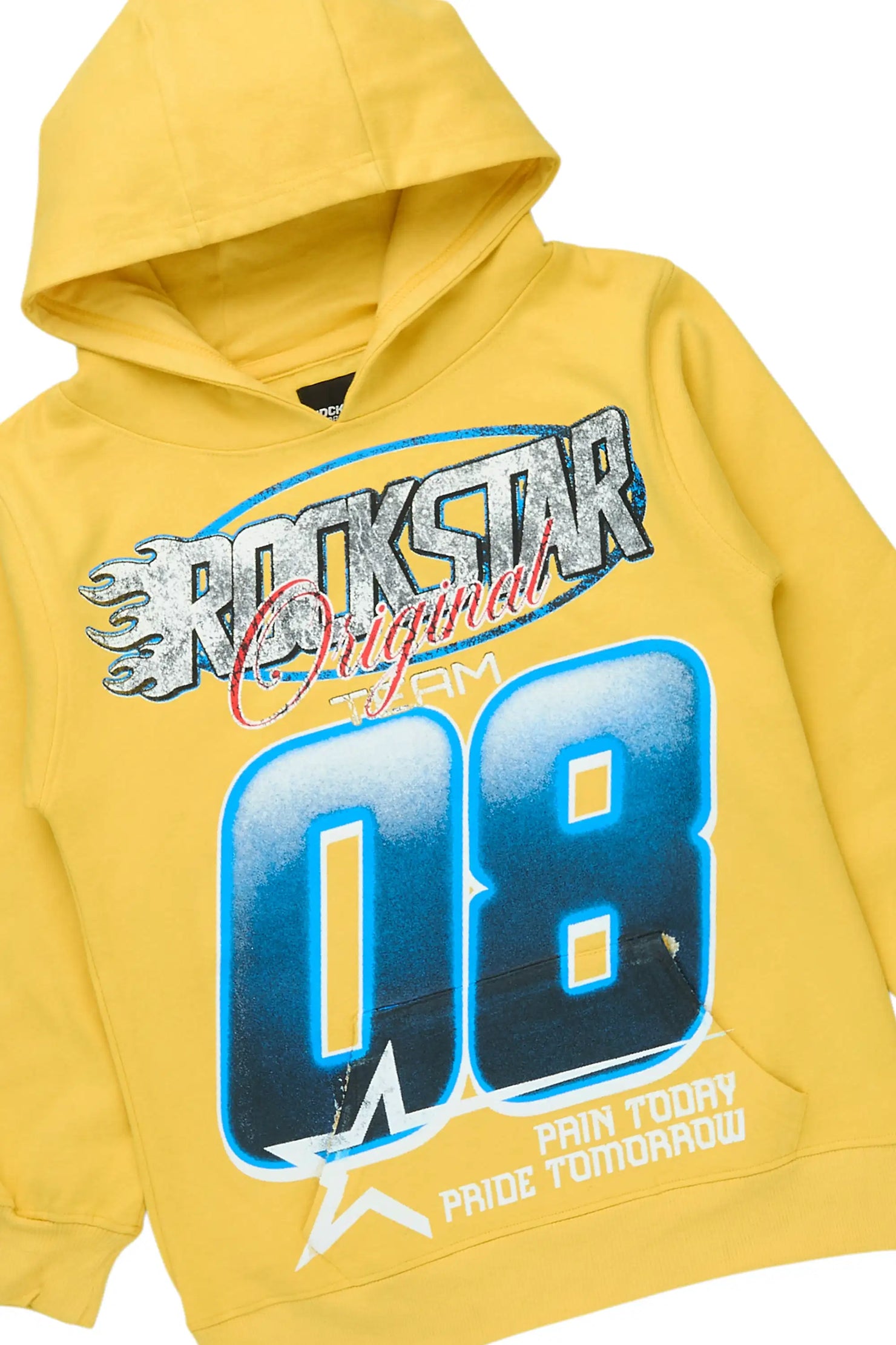 Boys Ryker Yellow Hoodie/Stacked Flare Track Set