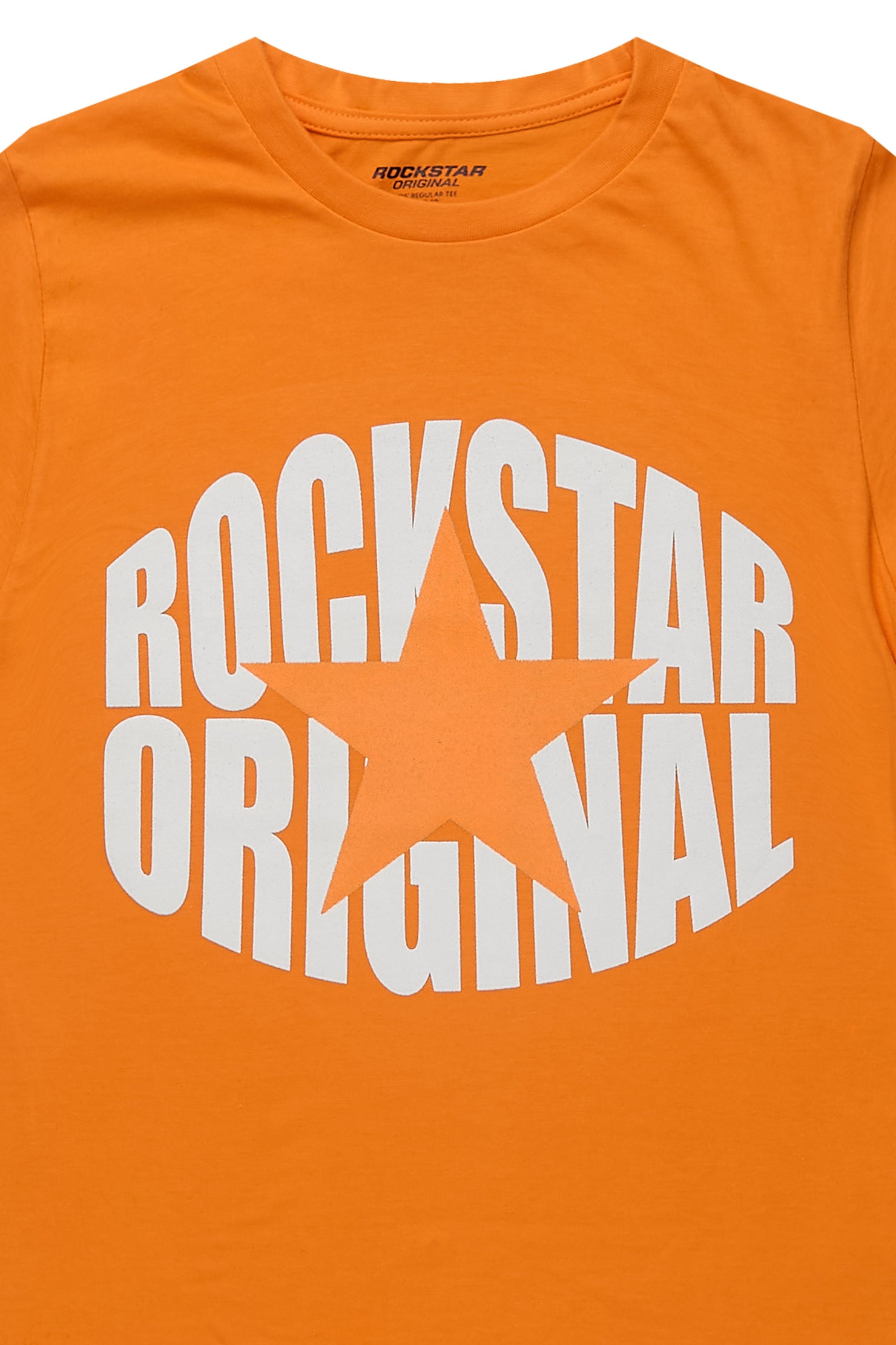 Boys Ezra Orange/White Graphic T-Shirt