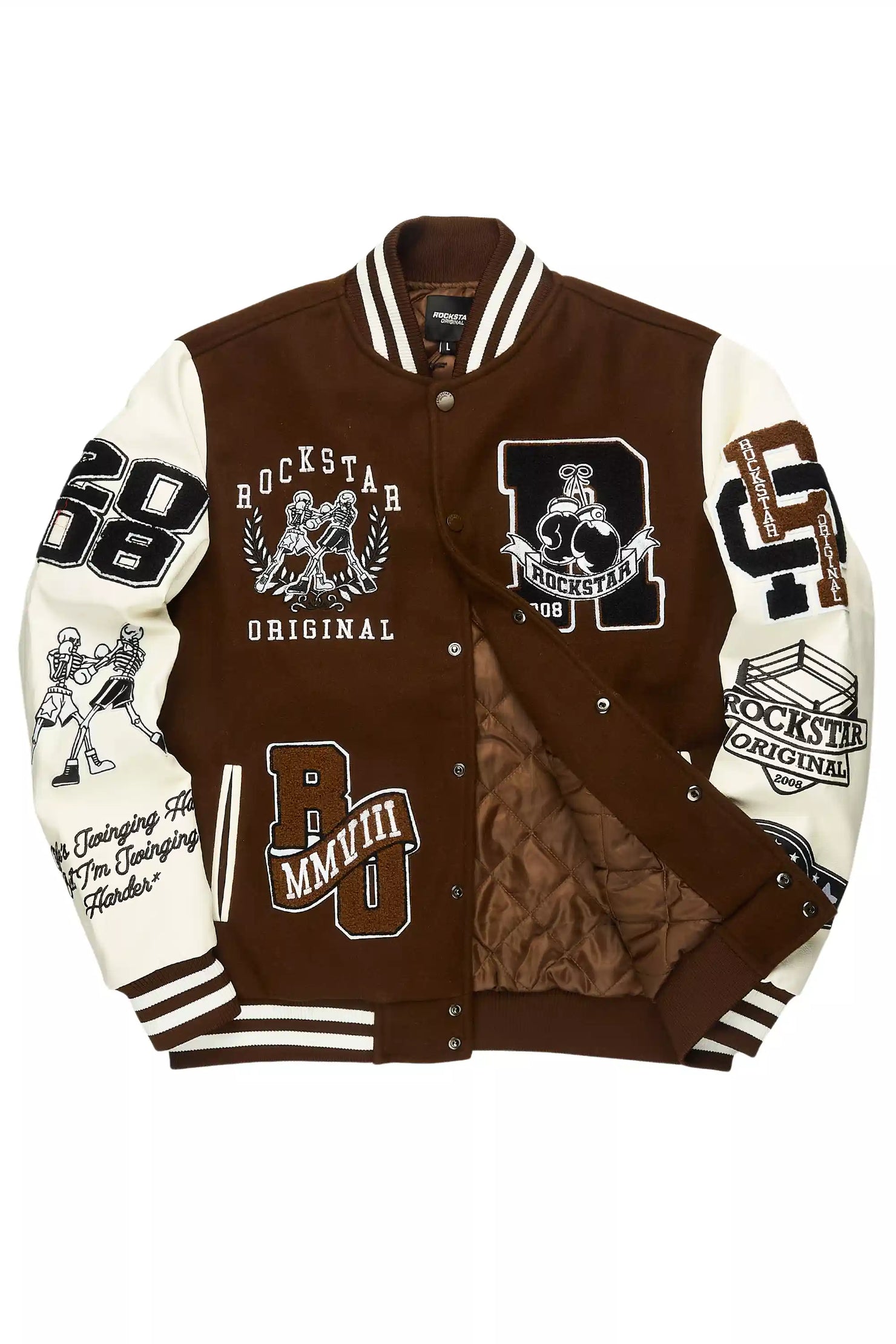 Lutador Brown Varsity Jacket