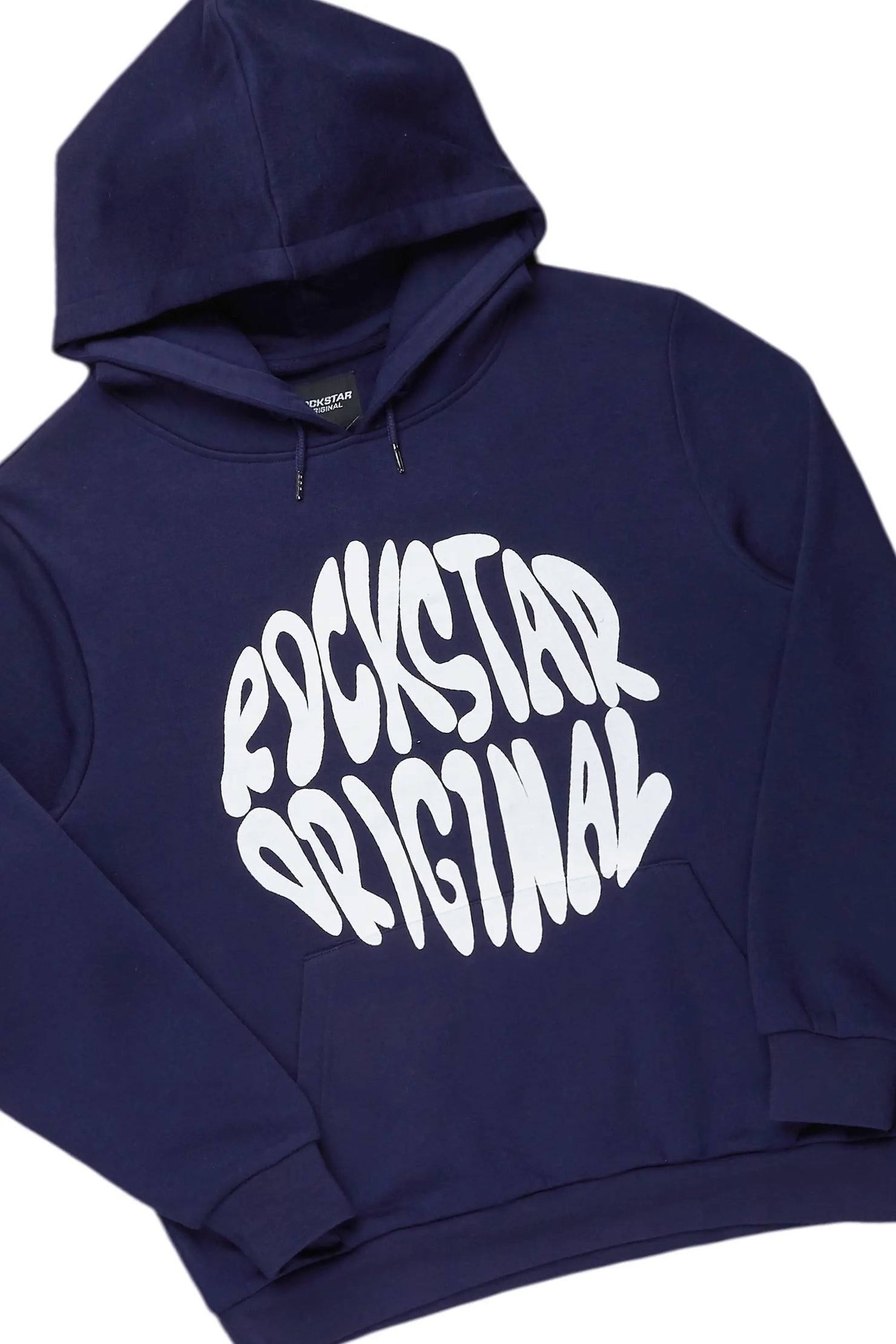 Sky Navy Graphic Hoodie/Super Stacked Pant Set
