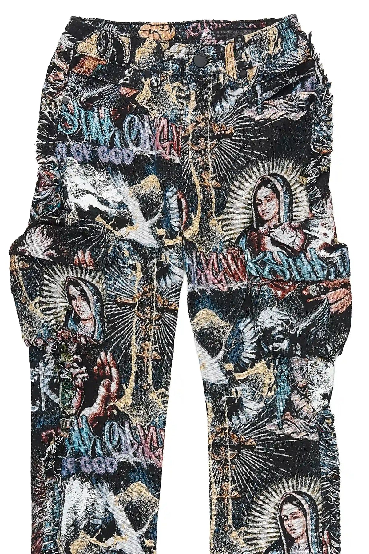 Boys Dalai Multi Stacked Tapestry Flare Jean