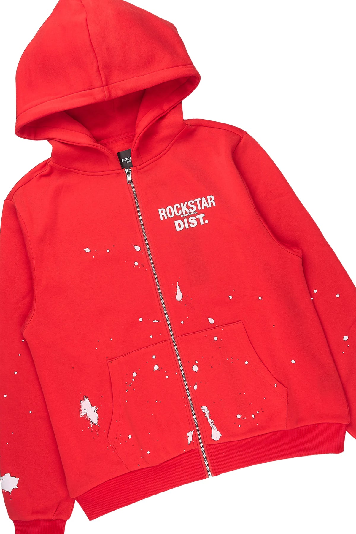Zip Up Red Raffer Hoodie/Stacked Track Set