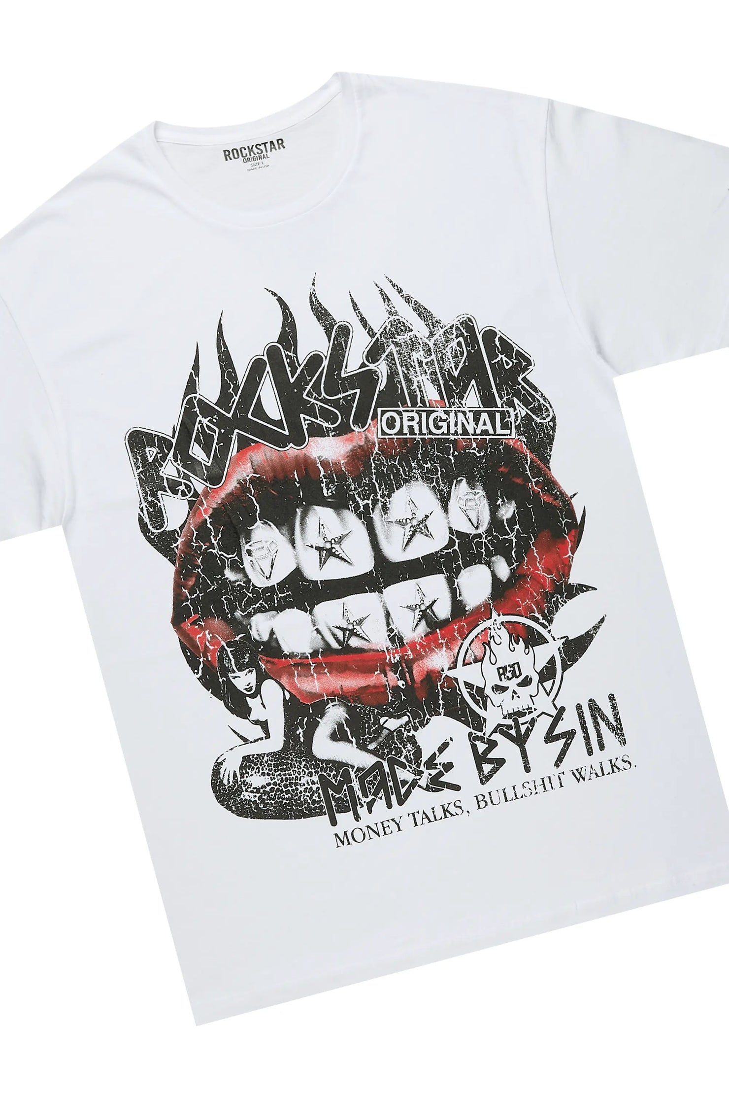 Vadim White/Grey T-Shirt/Stacked Flare Track Set