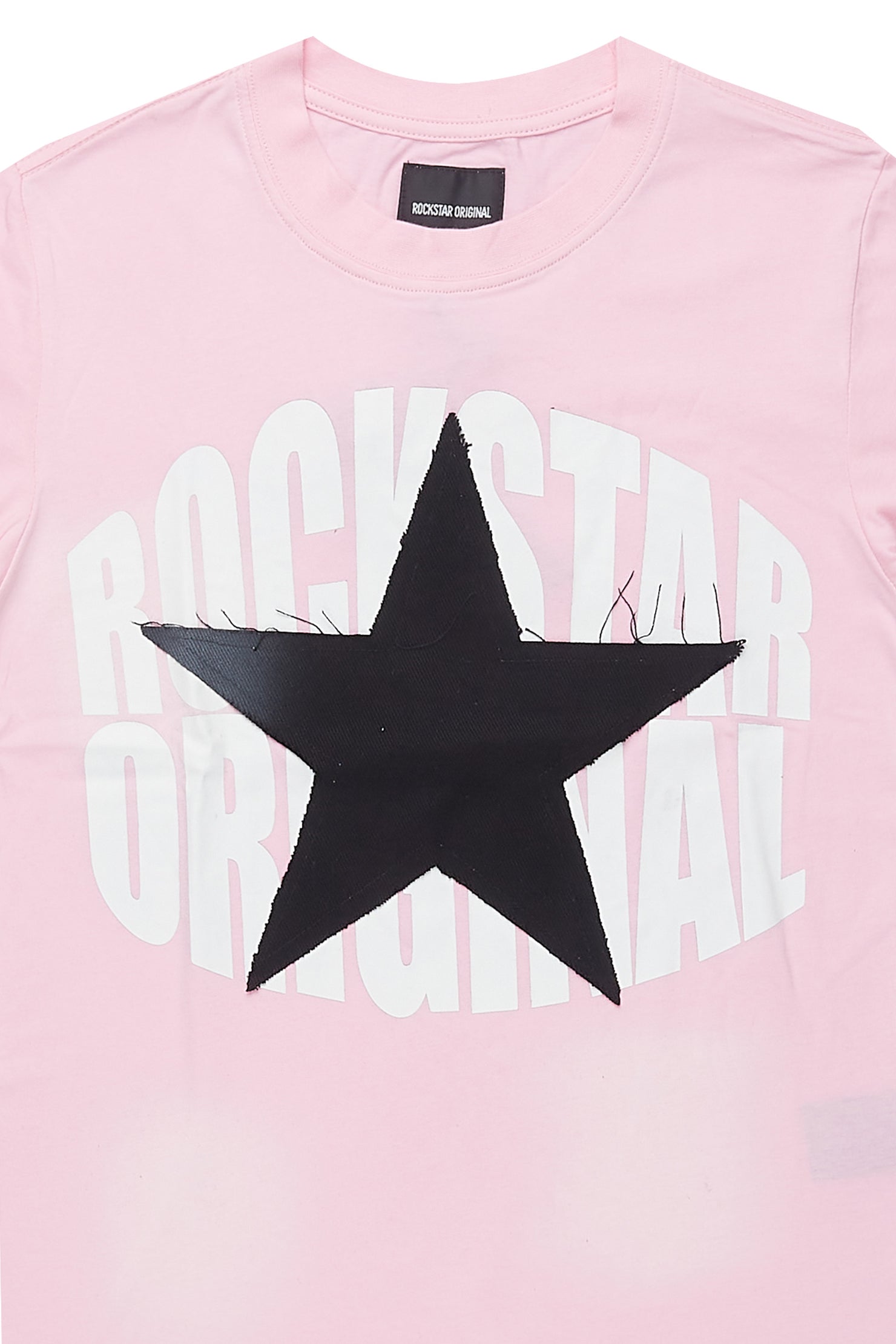 Girls Khaly Pink/Black Graphic T-Shirt With Patch