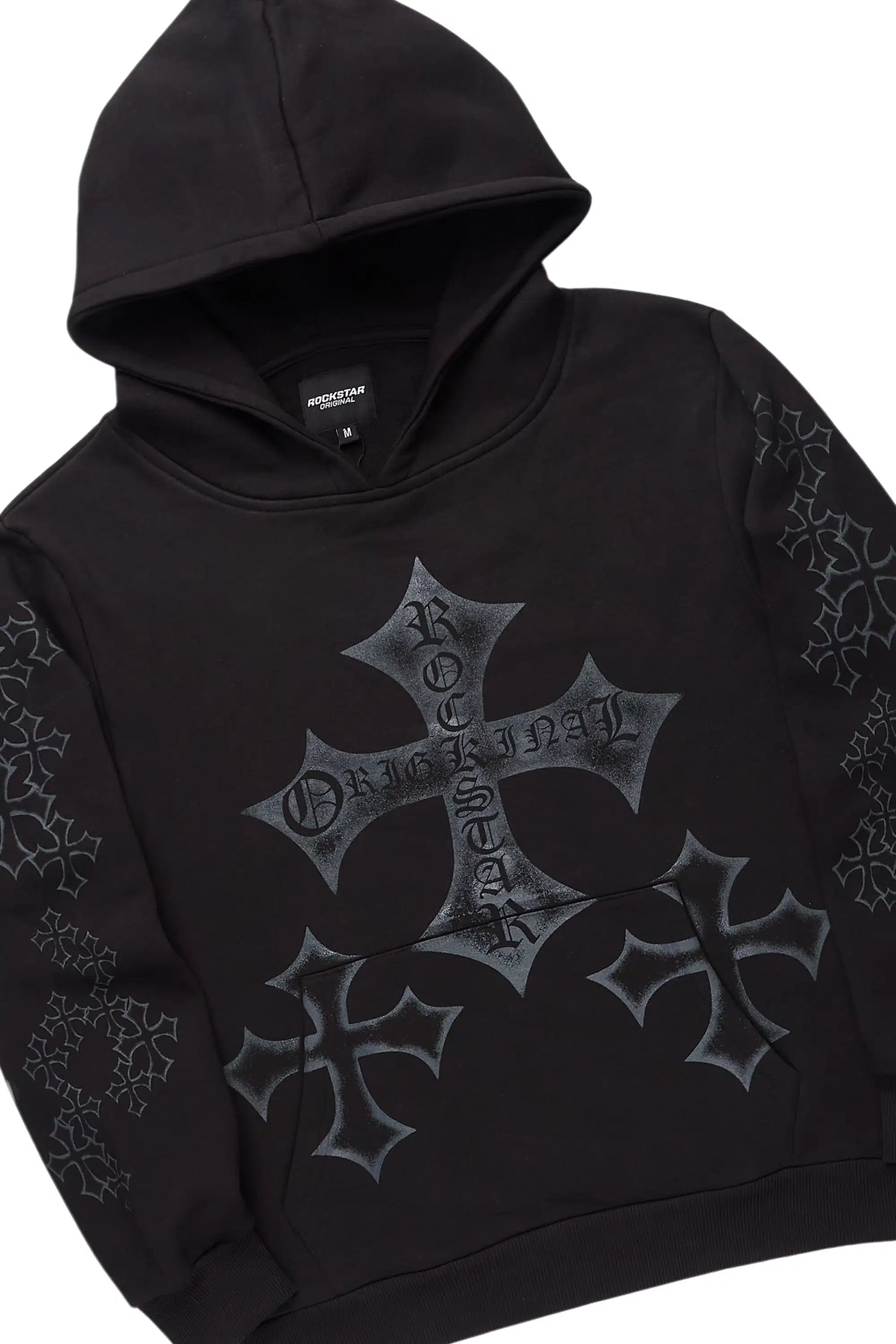Marzion Black Hoodie/Super Stacked Track Set