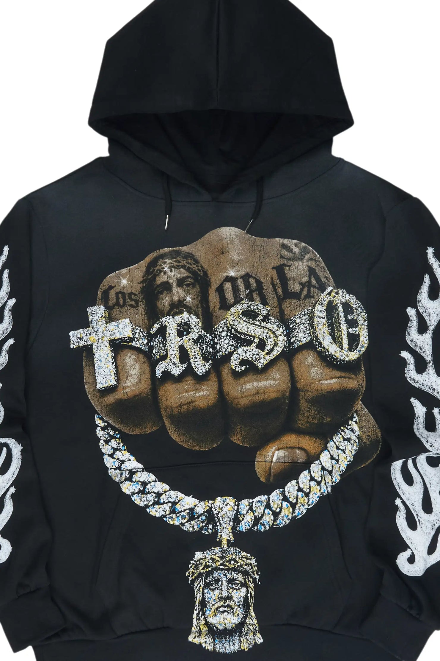 Tawana Black Graphic Hoodie