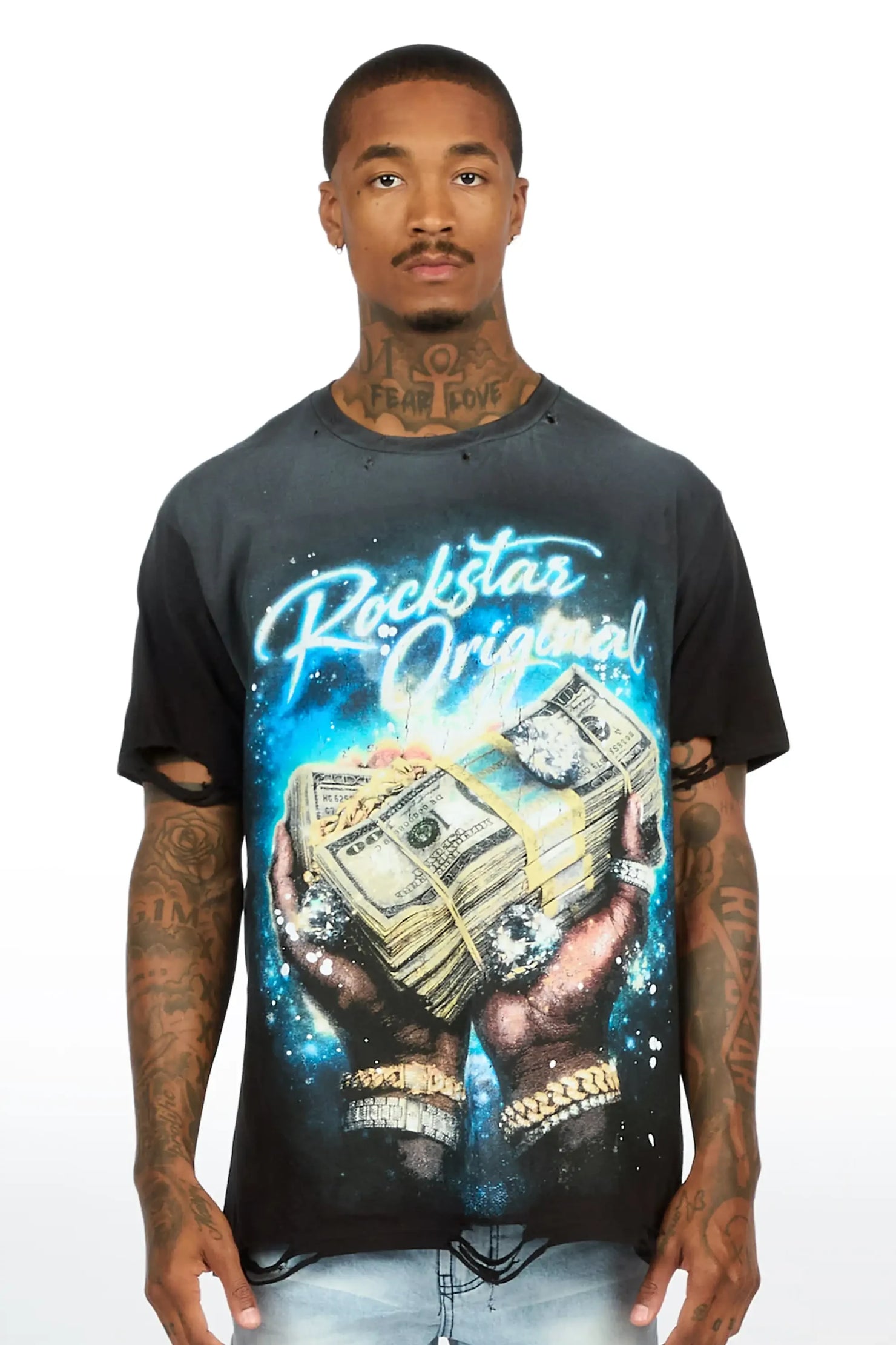 Contreras Black Oversized Graphic T-Shirt