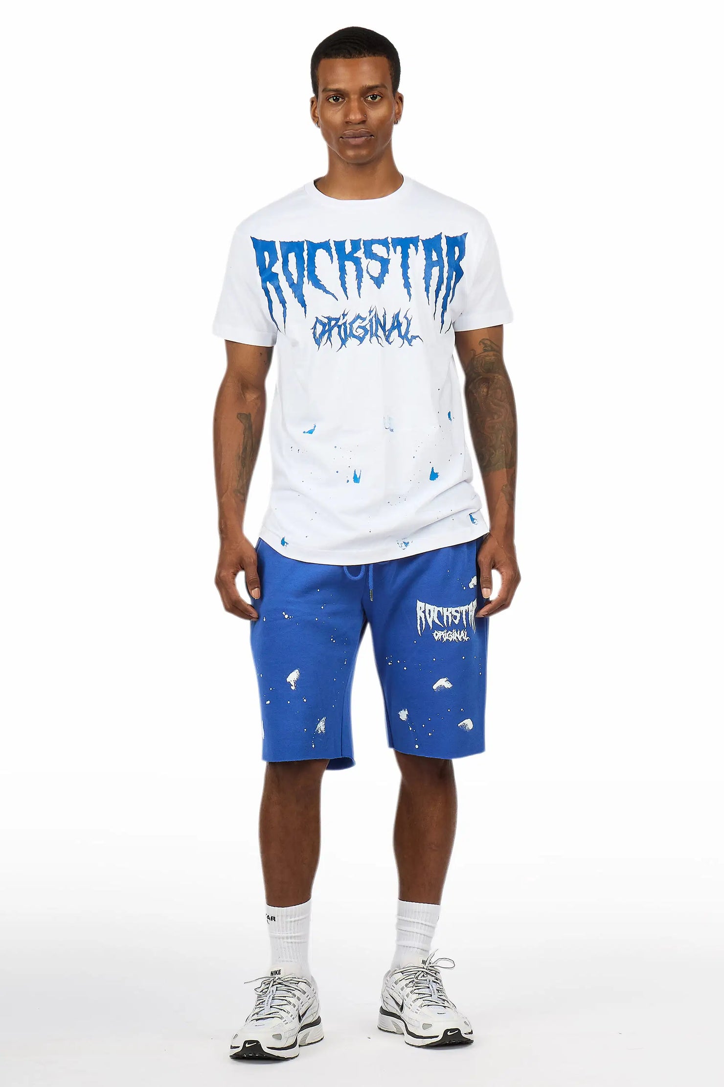 Twinkle White/Royal Blue T-Shirt/Short Set