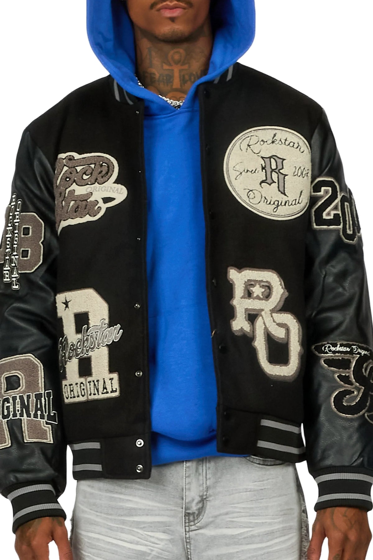Ghoster Black/Grey Varsity Jacket